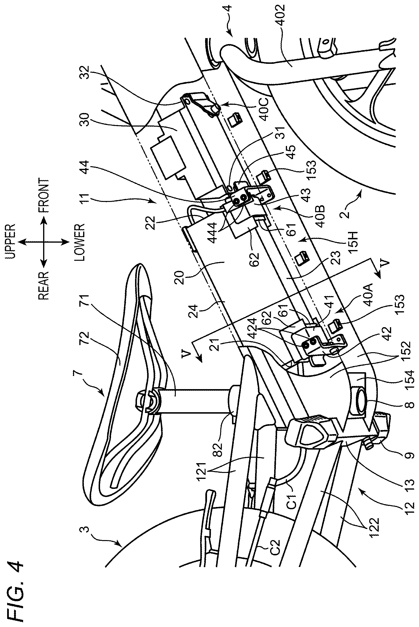 Patent US12583555 Figure 4 – Electric balance bike