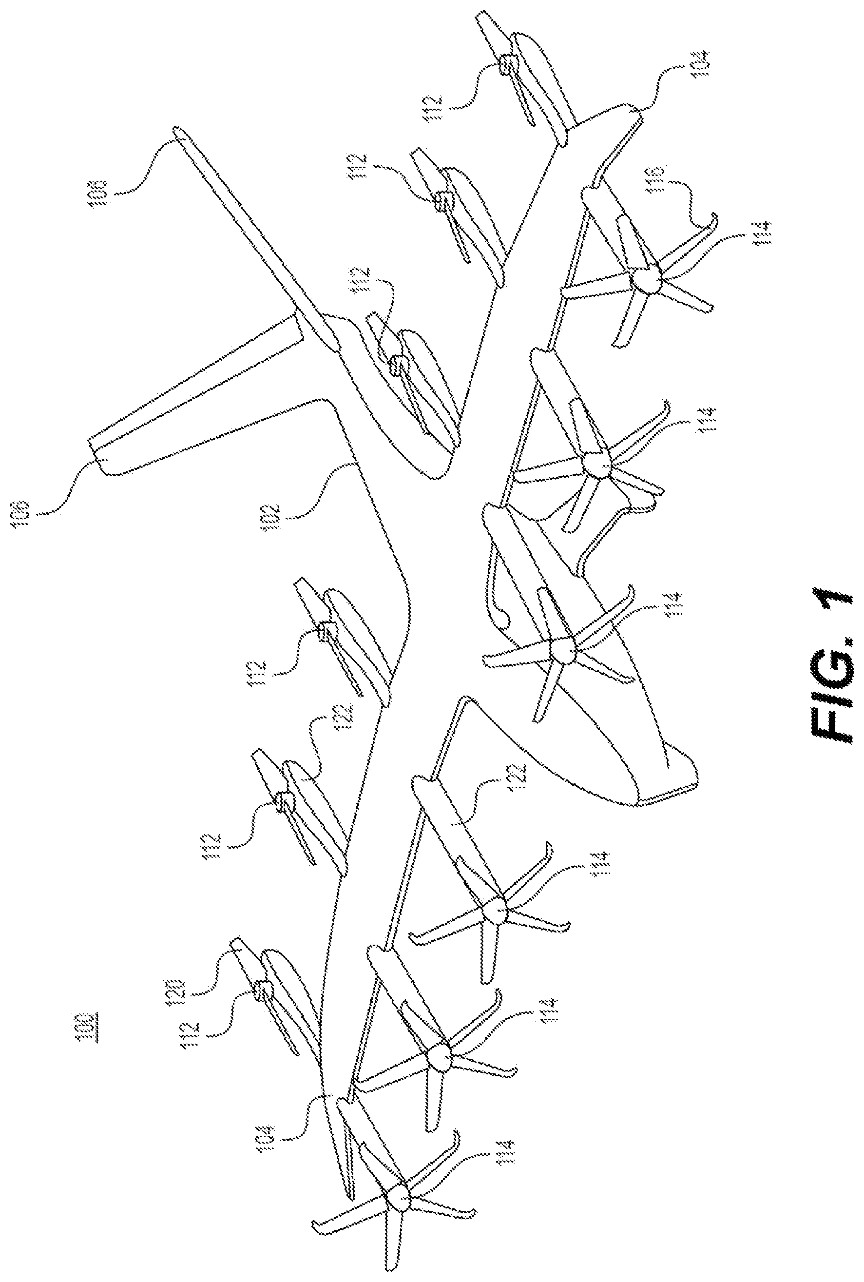 Patent US12583579 Figure 1 – Systems and methods for flight control of aircraft