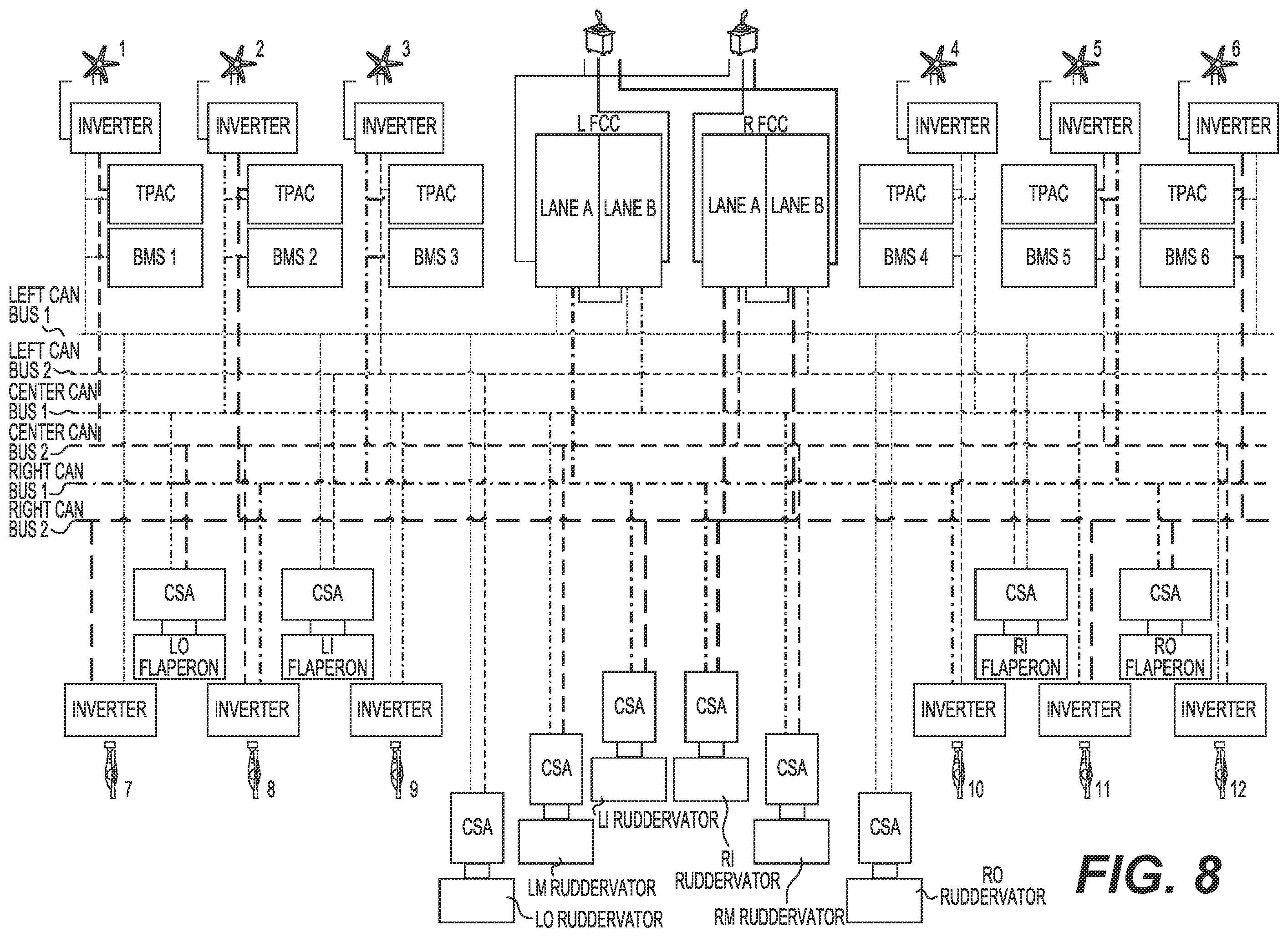 Patent US12583579 Figure 8 – Systems and methods for flight control of aircraft
