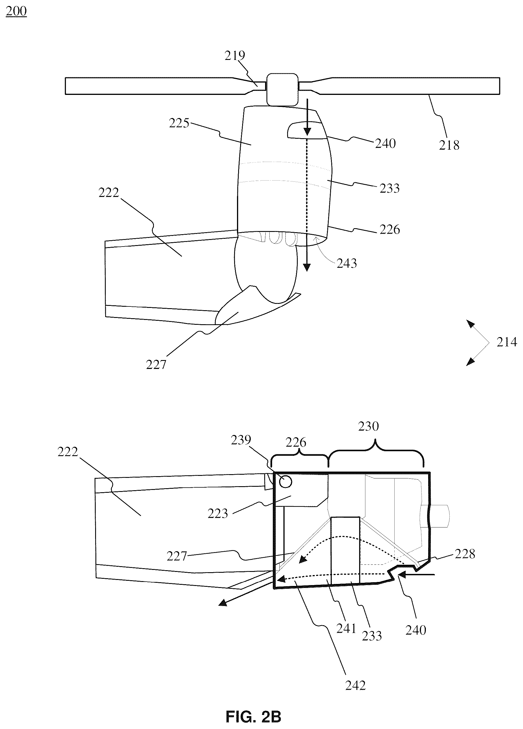Patent US12583580 Figure 4 – Aircraft tilt apparatus including variable cooling air inlet