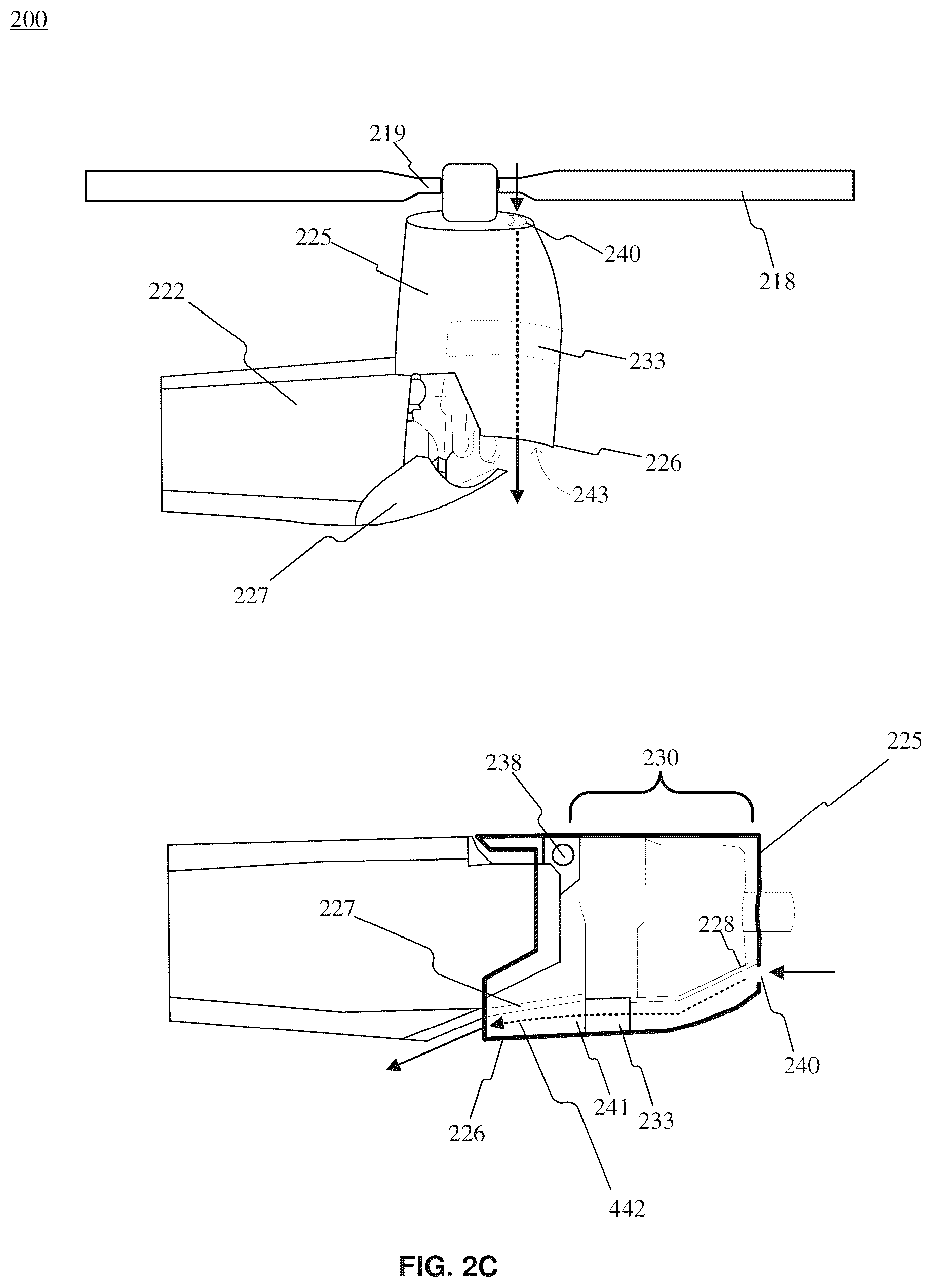 Patent US12583580 Figure 5 – Aircraft tilt apparatus including variable cooling air inlet