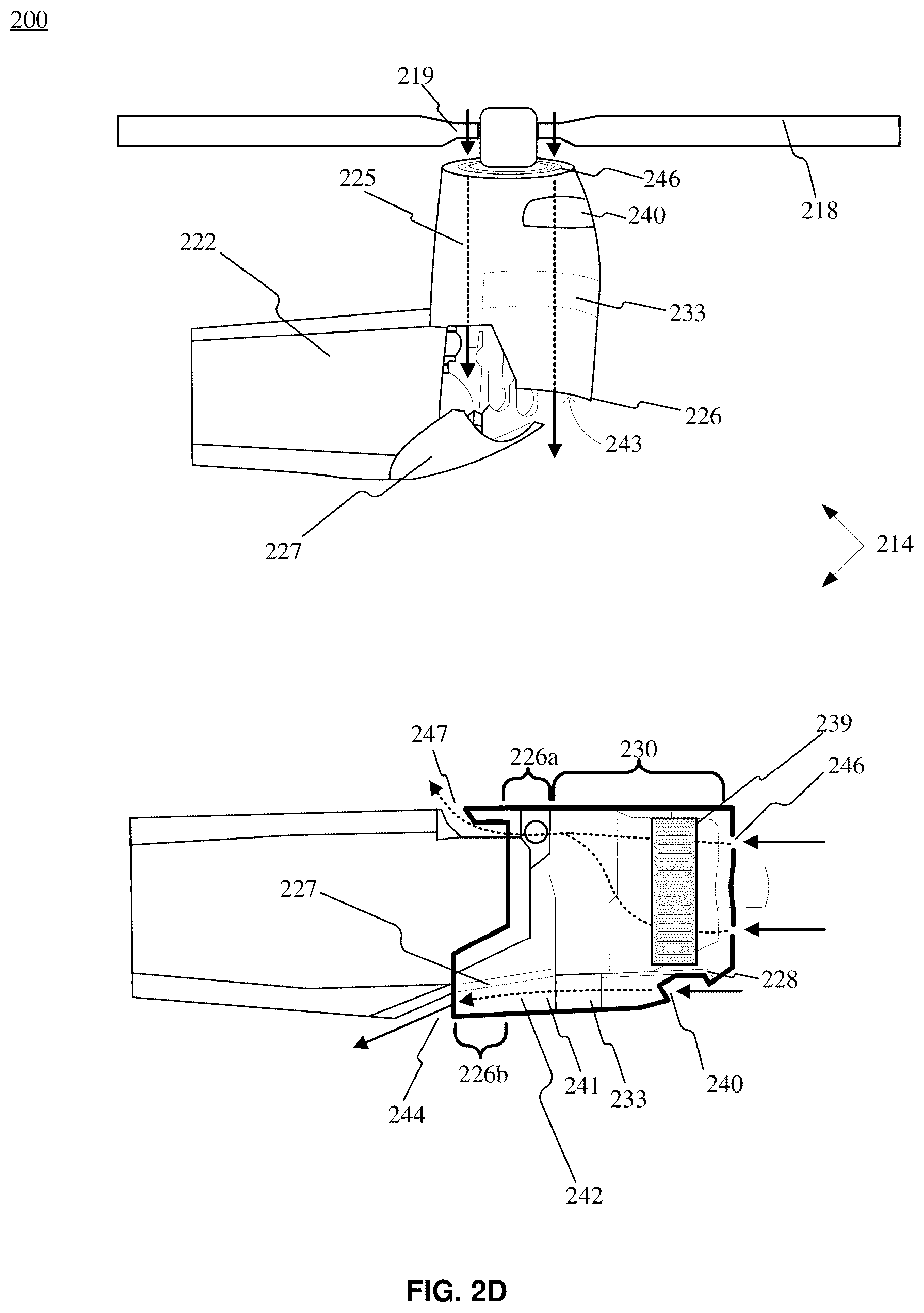 Patent US12583580 Figure 6 – Aircraft tilt apparatus including variable cooling air inlet