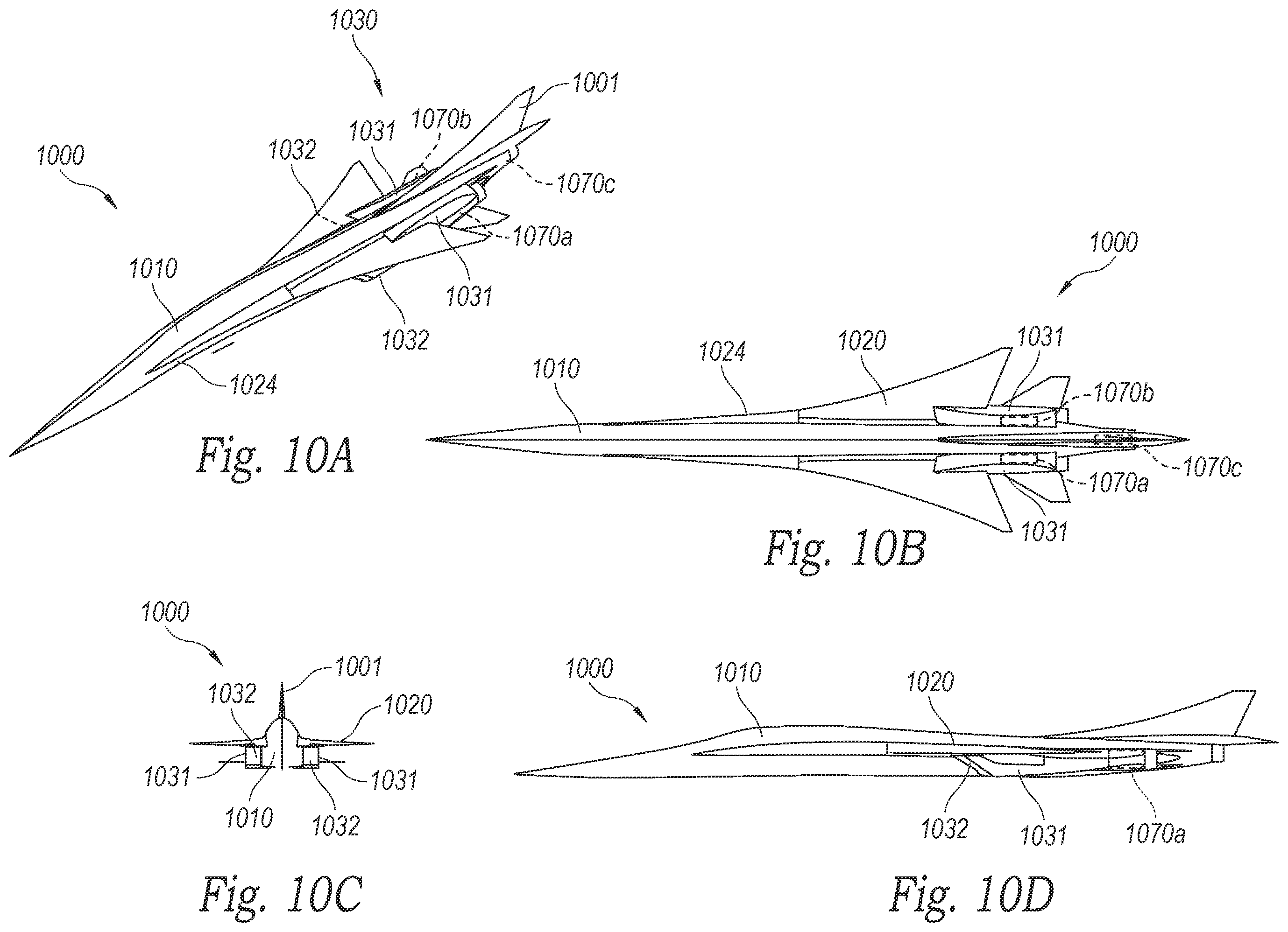 Patent US12583581 Figure 10 – Commercial supersonic aircraft and associated systems and methods