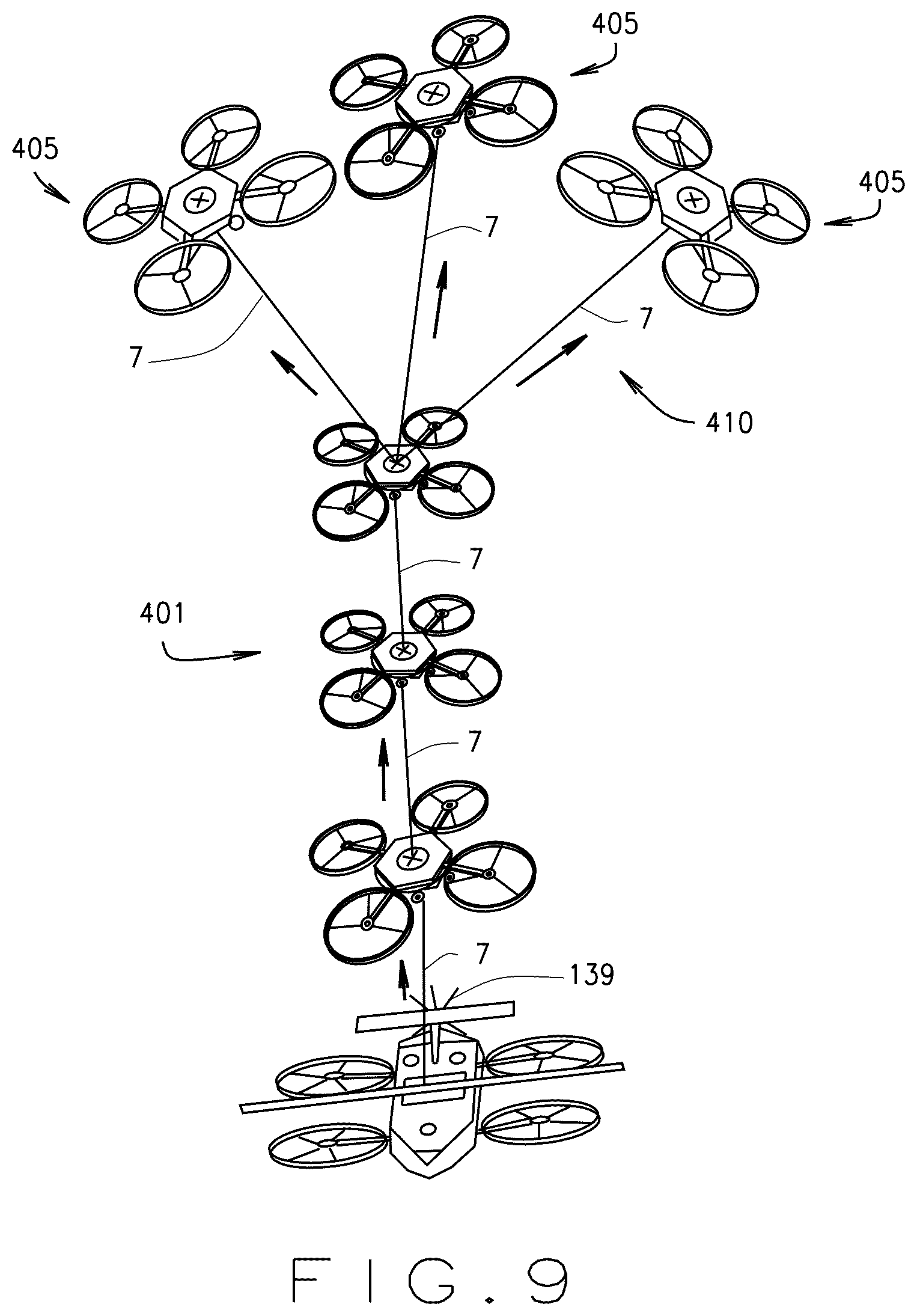 Patent US12583582 Figure 5 – VTOL transport clusters