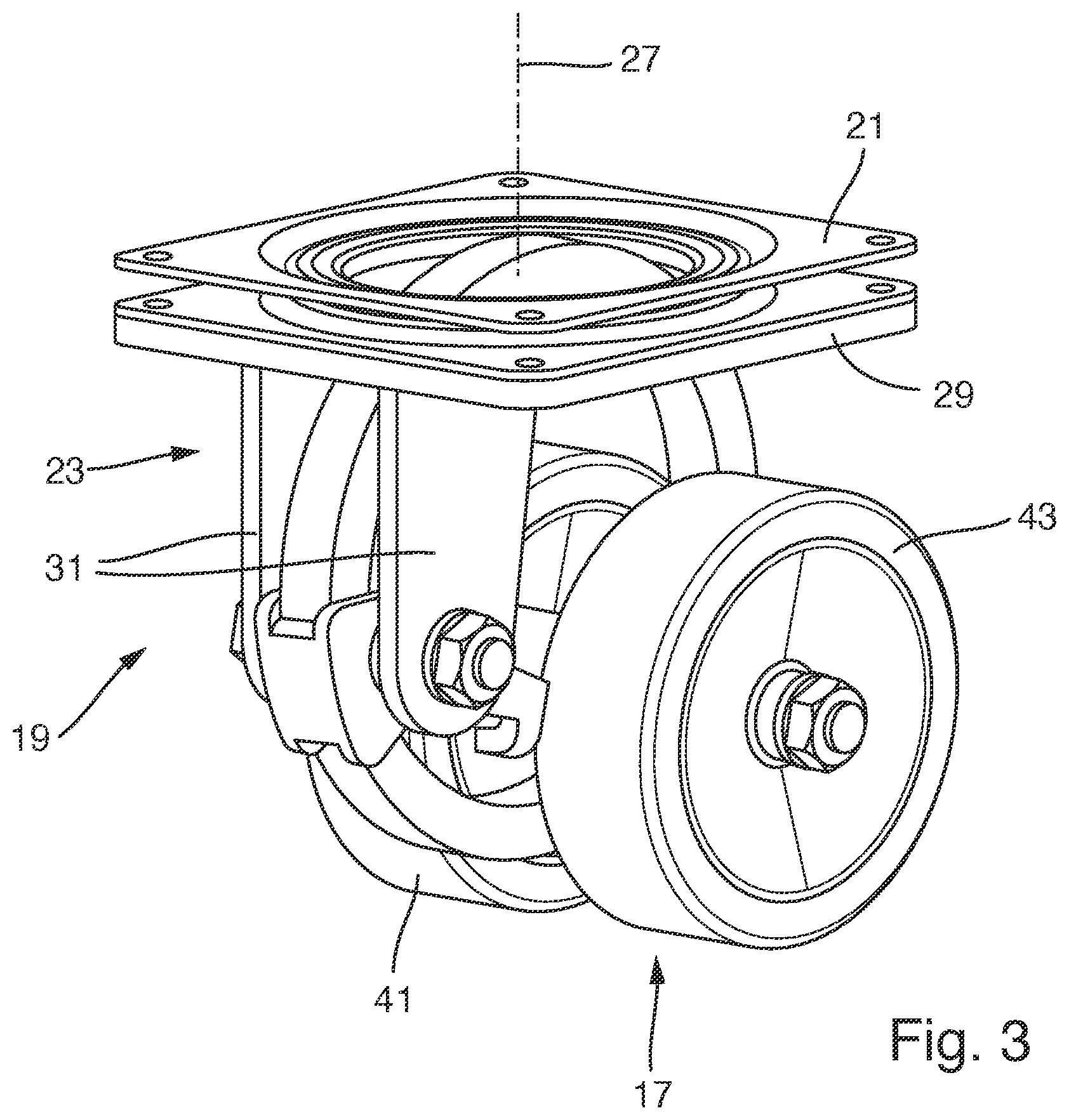 Patent US12583587 Figure 3 – Movable cargo support having vertically biased wheel members