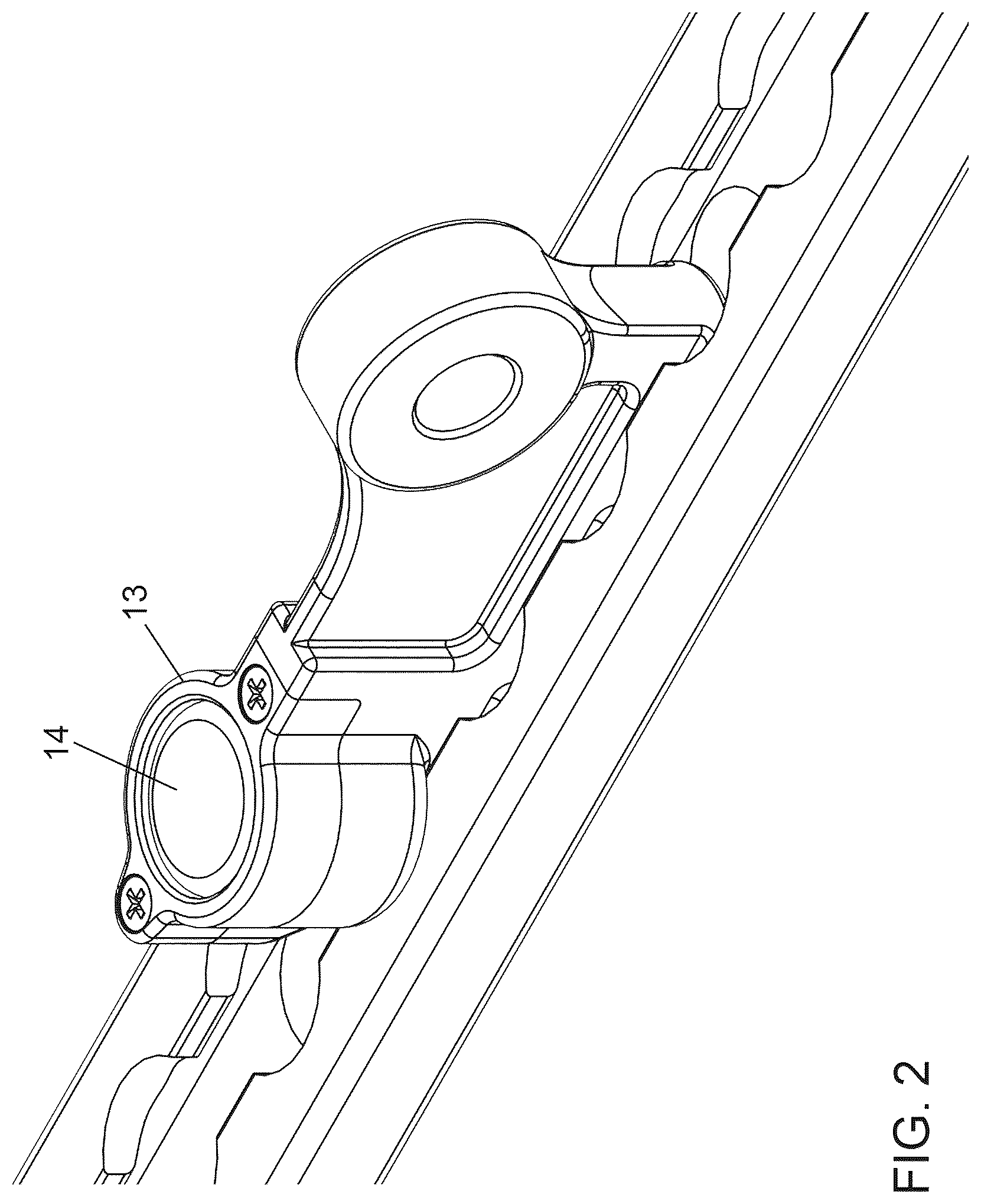 Patent US12583589 Figure 2 – Lockable mounting fitting