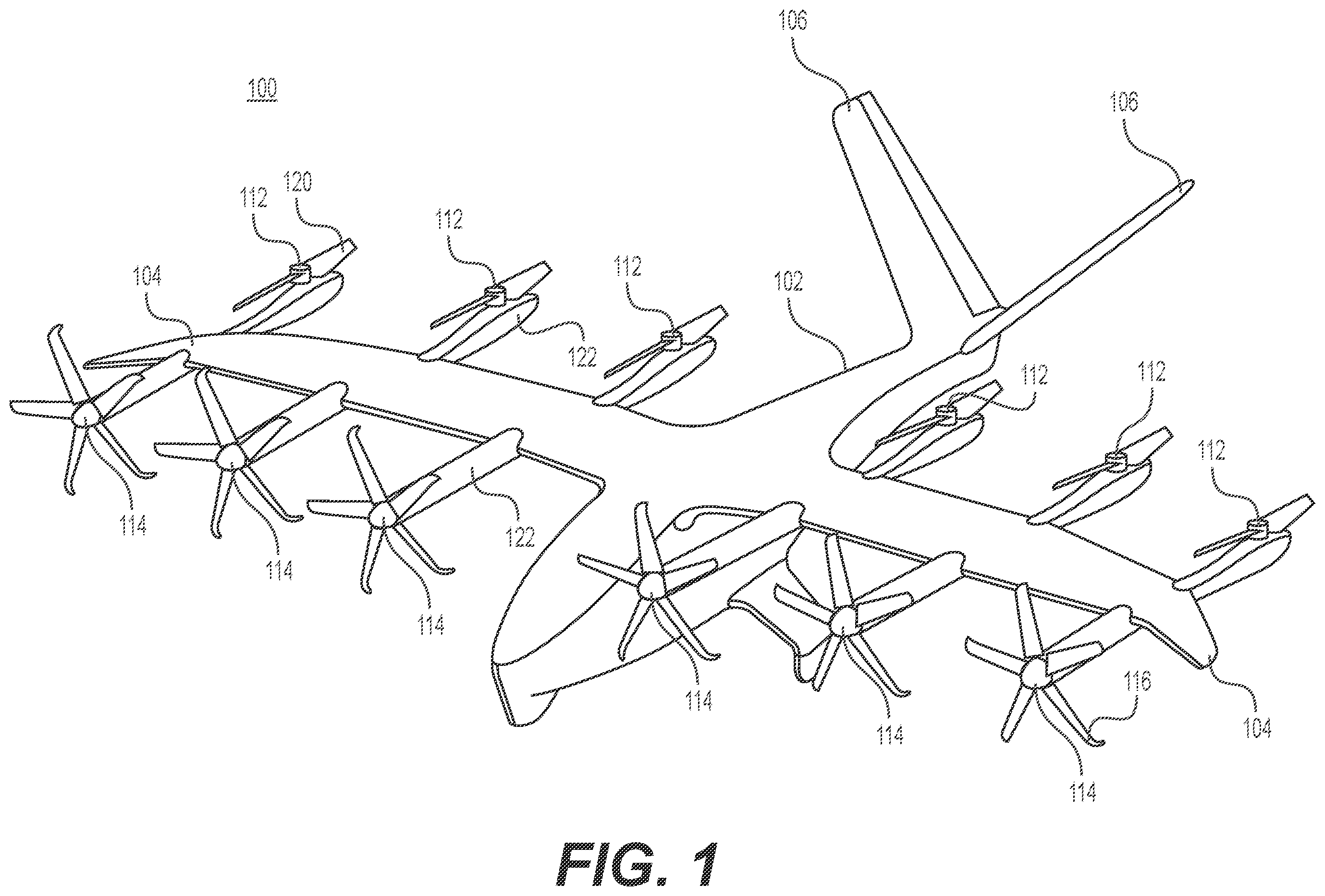 Patent US12583593 — Systems and methods for oil maintenance in gearboxes for eVTOL aircraft — Figure 1