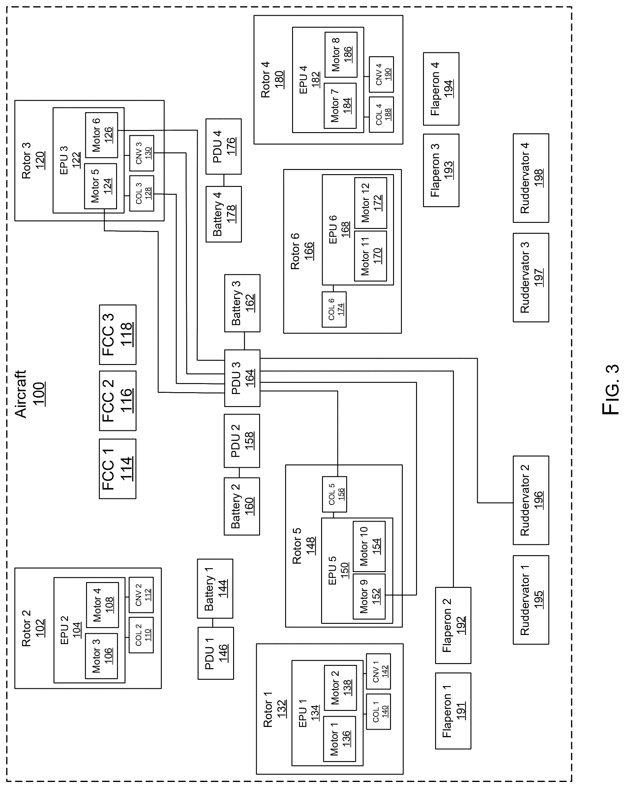 Patent US12583598 Figure 3 – Power distribution system and method for an aircraft