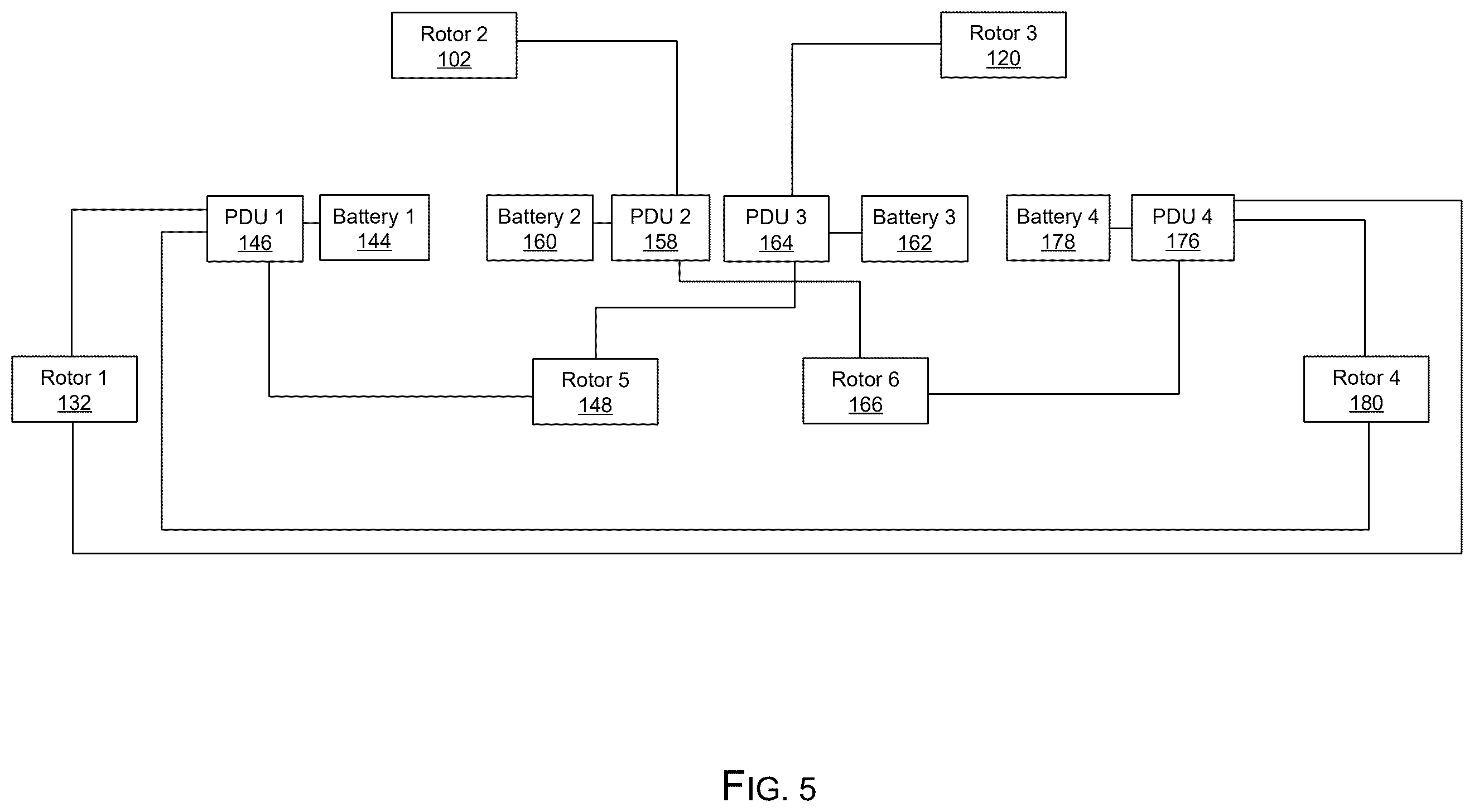 Patent US12583598 Figure 5 – Power distribution system and method for an aircraft