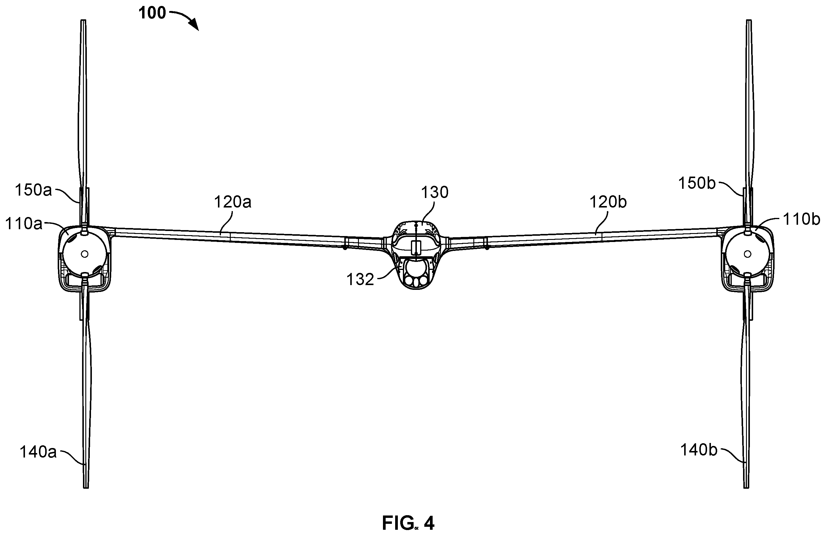 Patent US12583599 Figure 4 – Connectors and joints for dual engine vertical take off and landing collapsible fixed wing aircraft