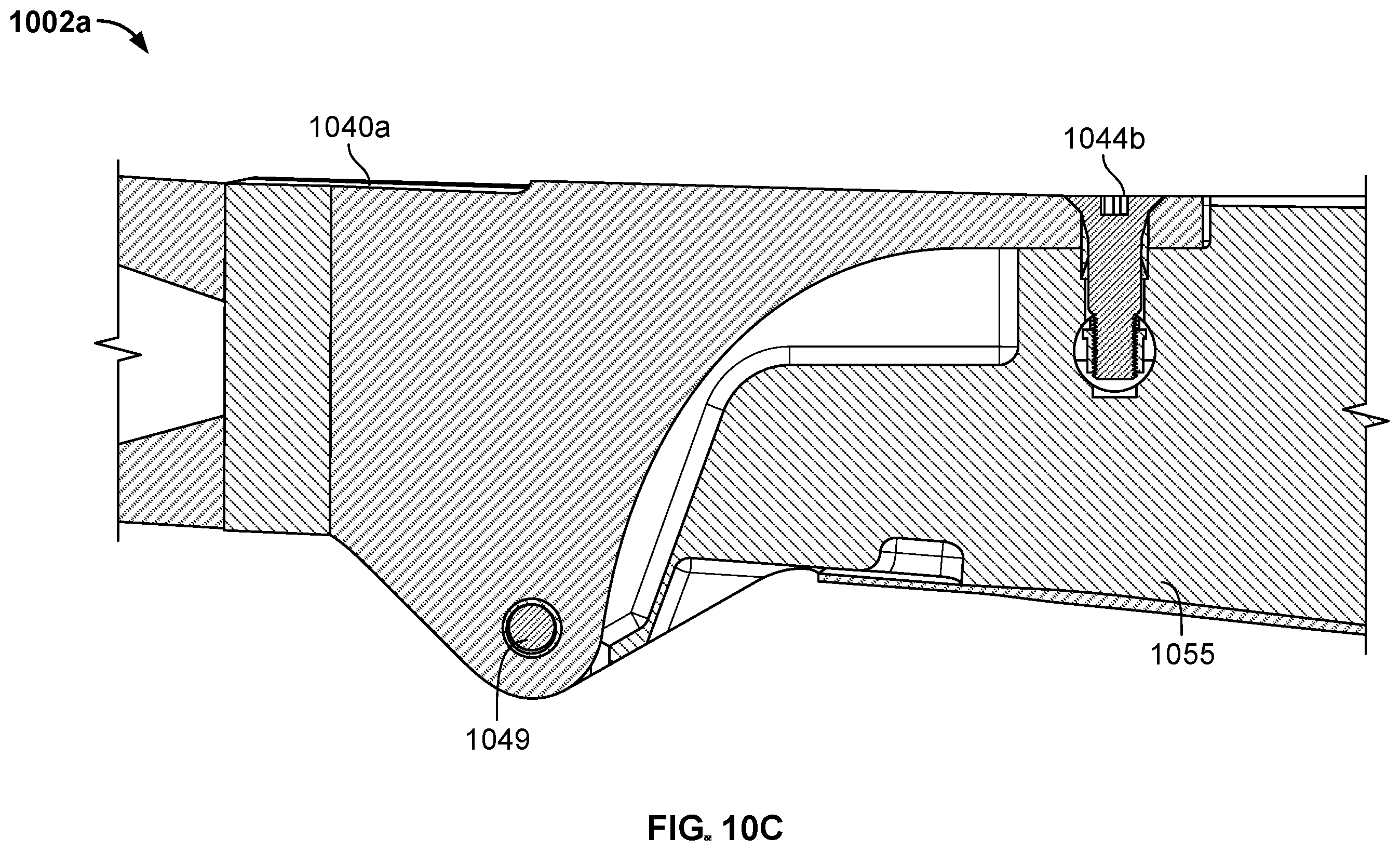 Patent US12583599 Figure 16 – Connectors and joints for dual engine vertical take off and landing collapsible fixed wing aircraft