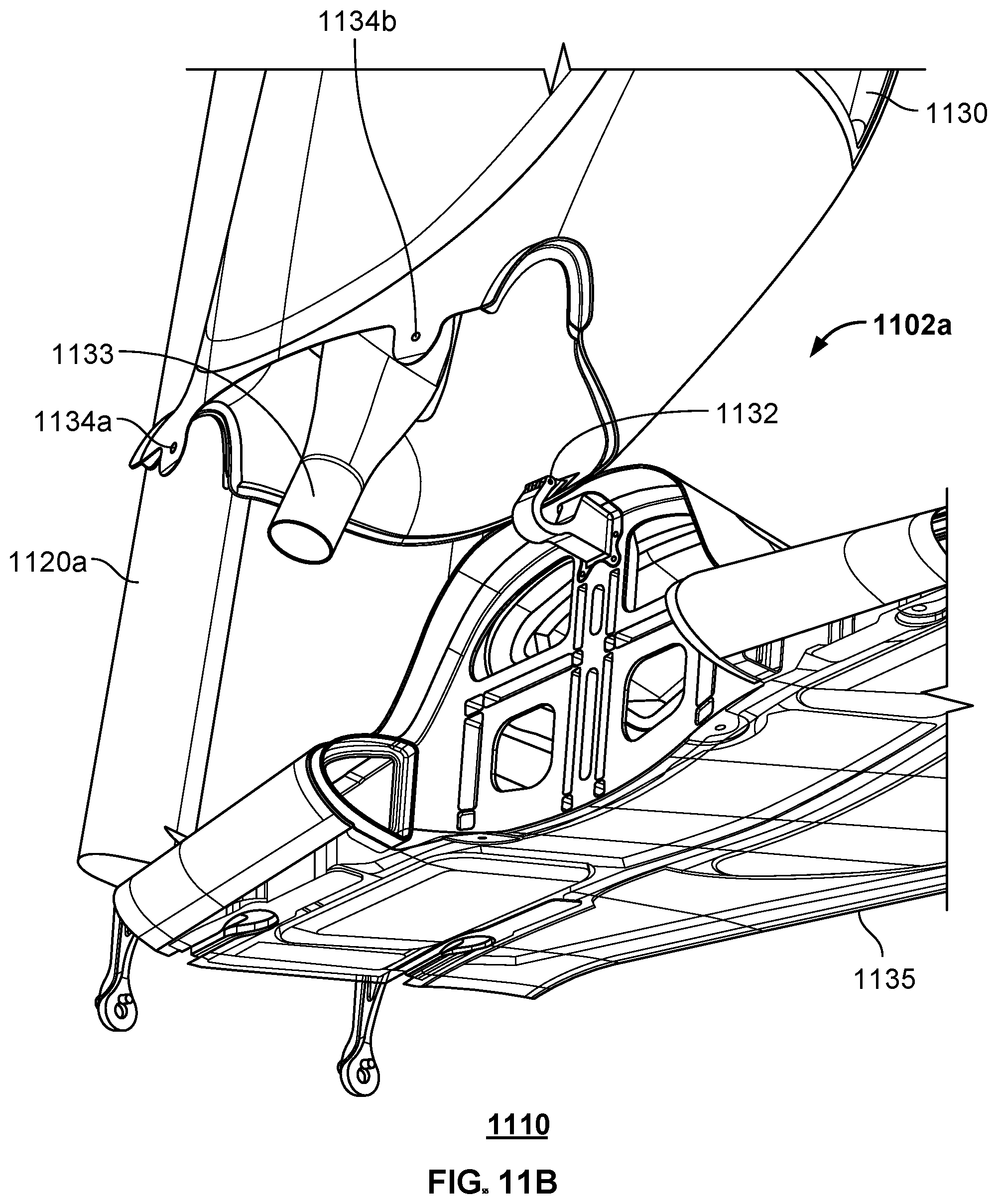 Patent US12583599 Figure 18 – Connectors and joints for dual engine vertical take off and landing collapsible fixed wing aircraft