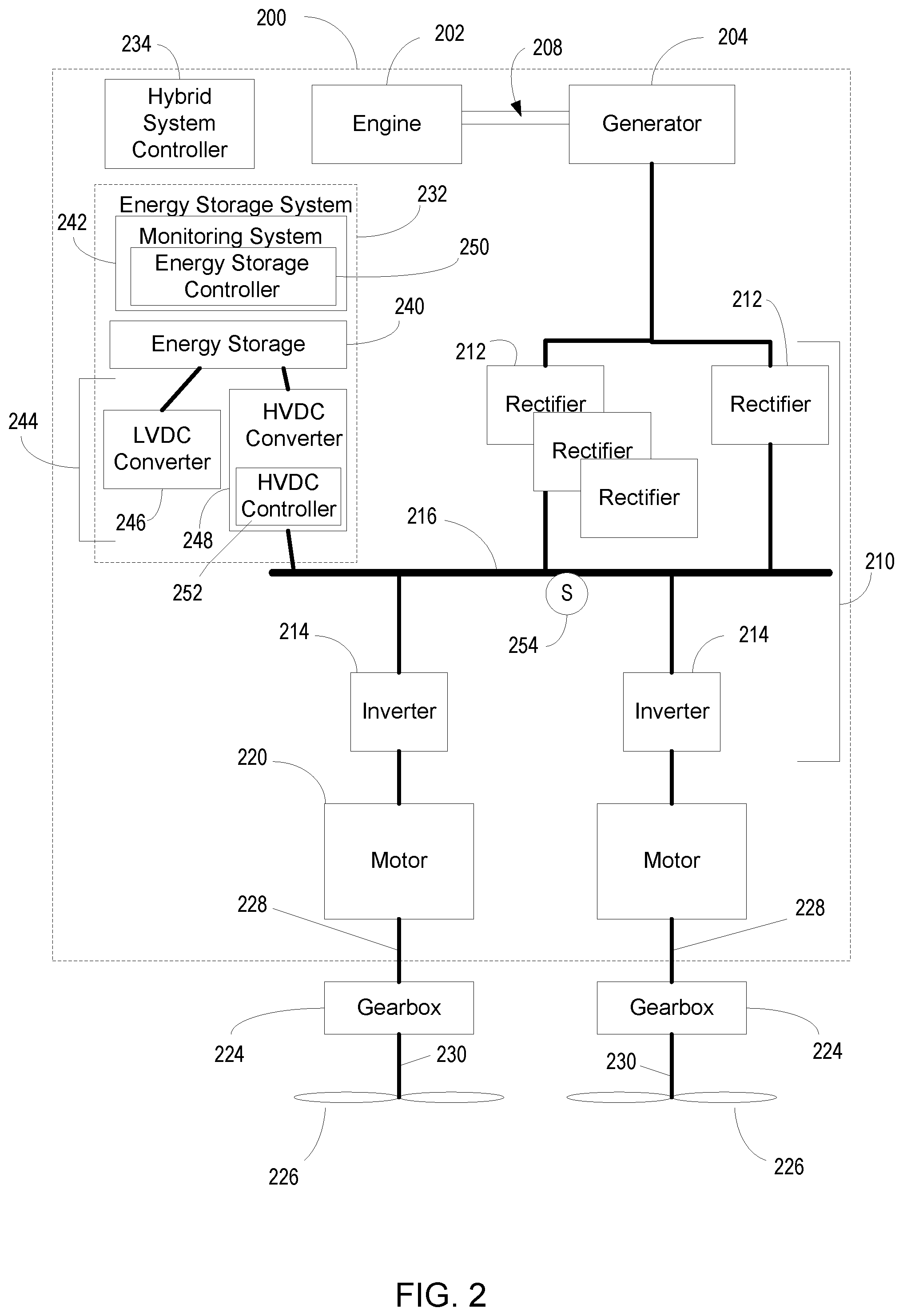 Patent US12583602 Figure 2 – Aircraft override for an energy storage system