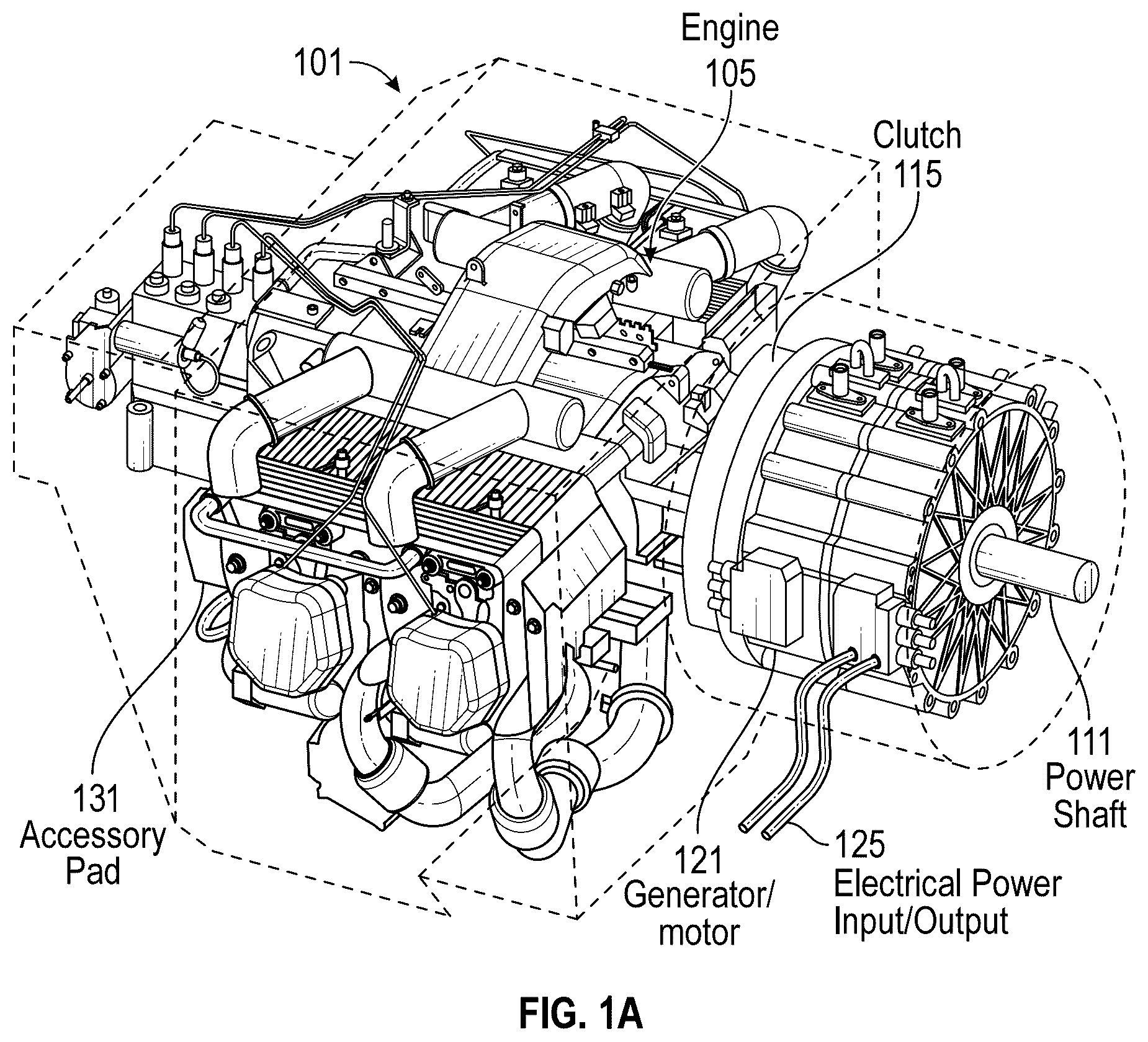 Patent US12583607 Figure 1 – Simultaneous air cooling of multiple elements of a hybrid powerplant