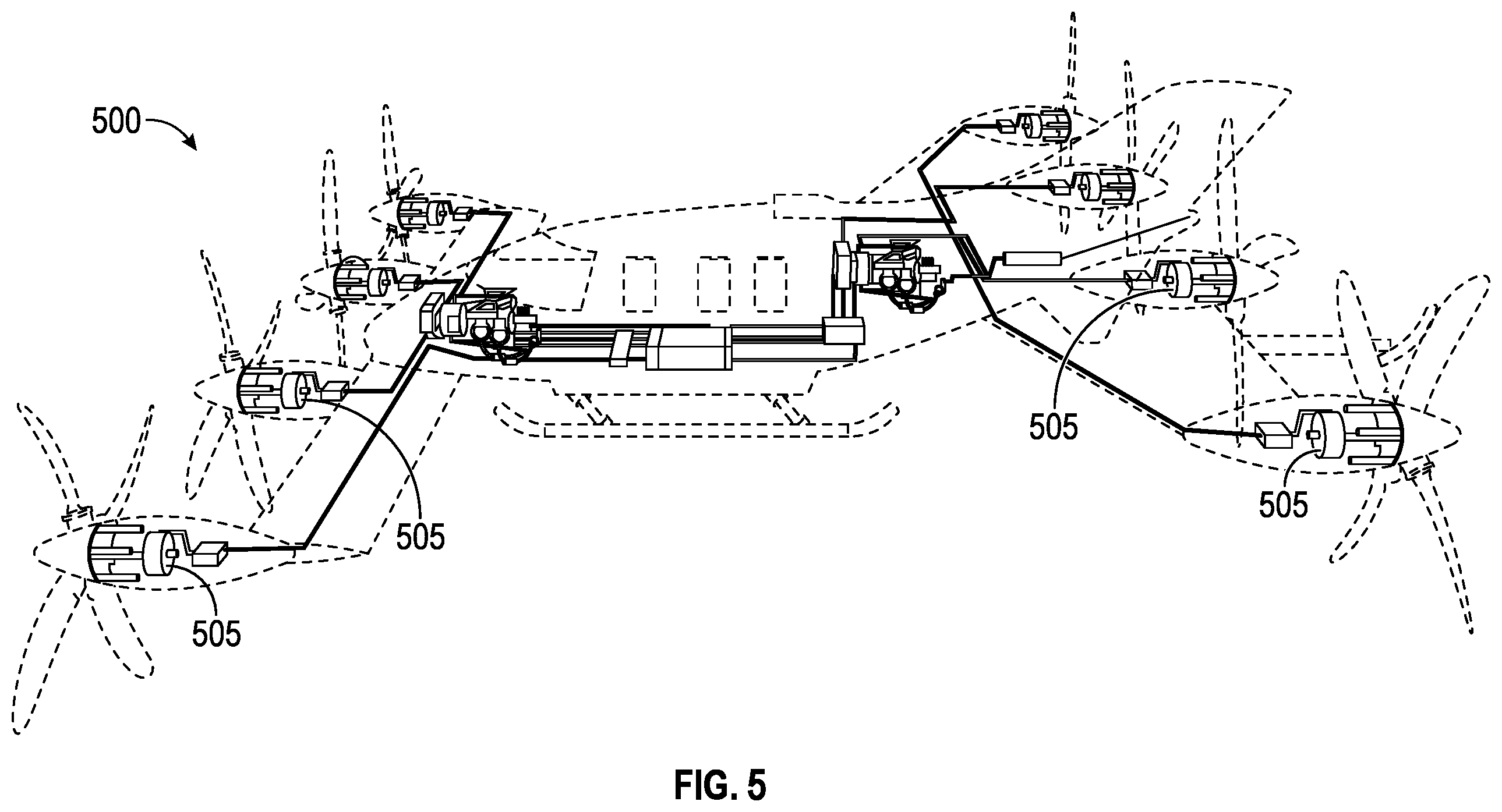 Patent US12583607 Figure 6 – Simultaneous air cooling of multiple elements of a hybrid powerplant