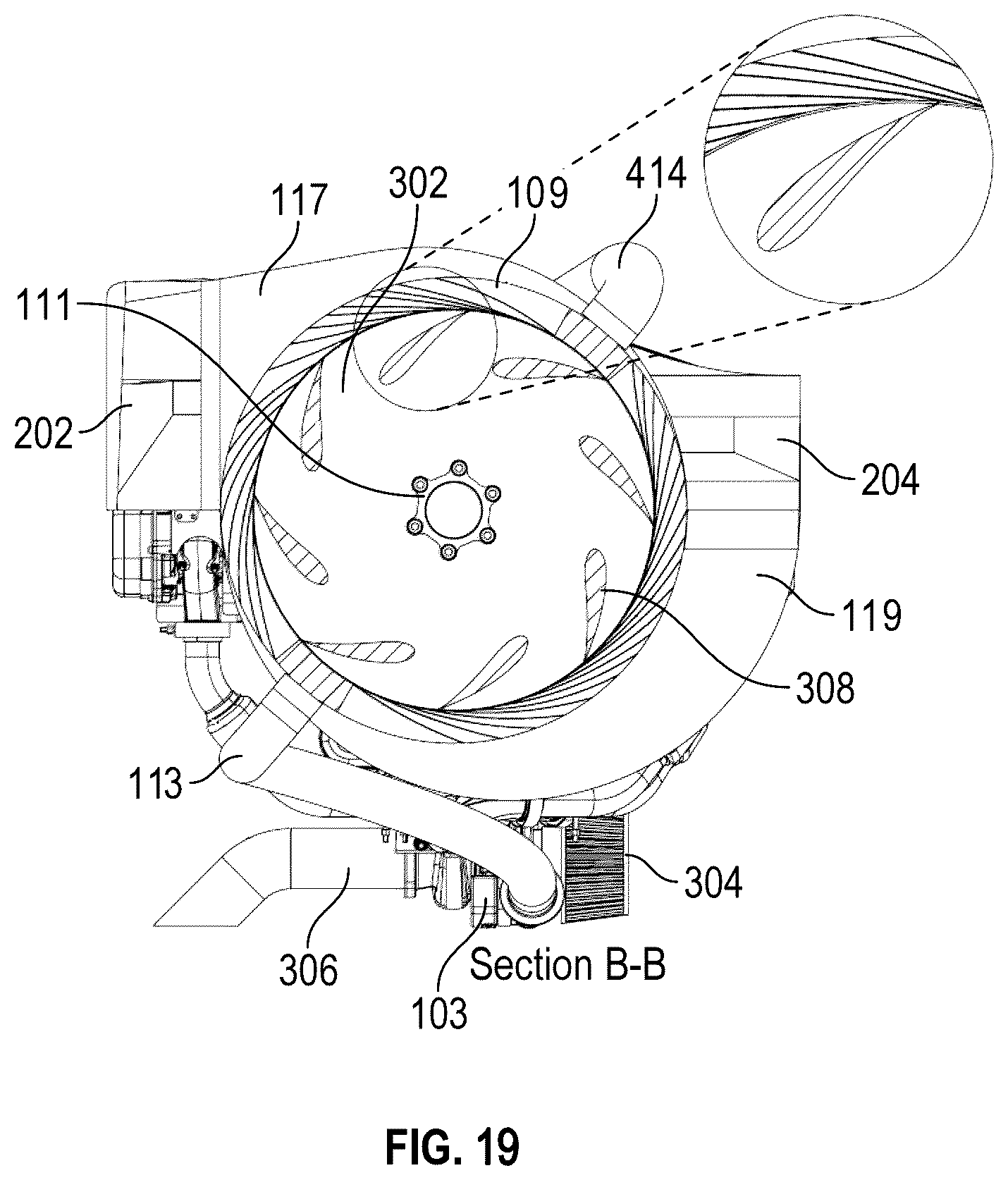 Patent US12583607 Figure 20 – Simultaneous air cooling of multiple elements of a hybrid powerplant