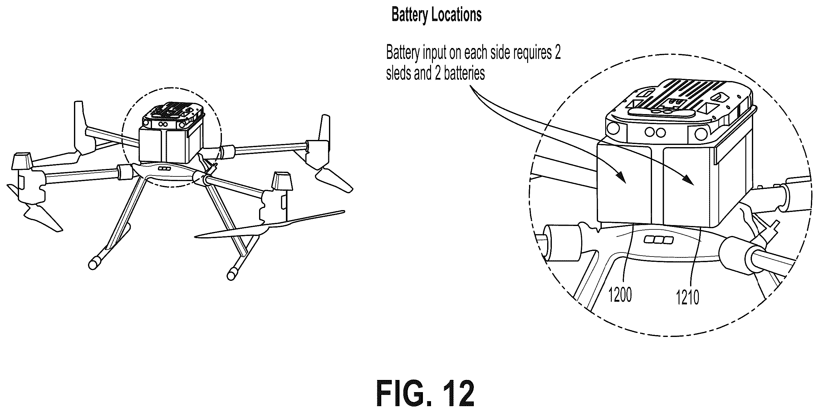 Patent US12583620 Figure 12 – Systems and methods for heat transfer in drones