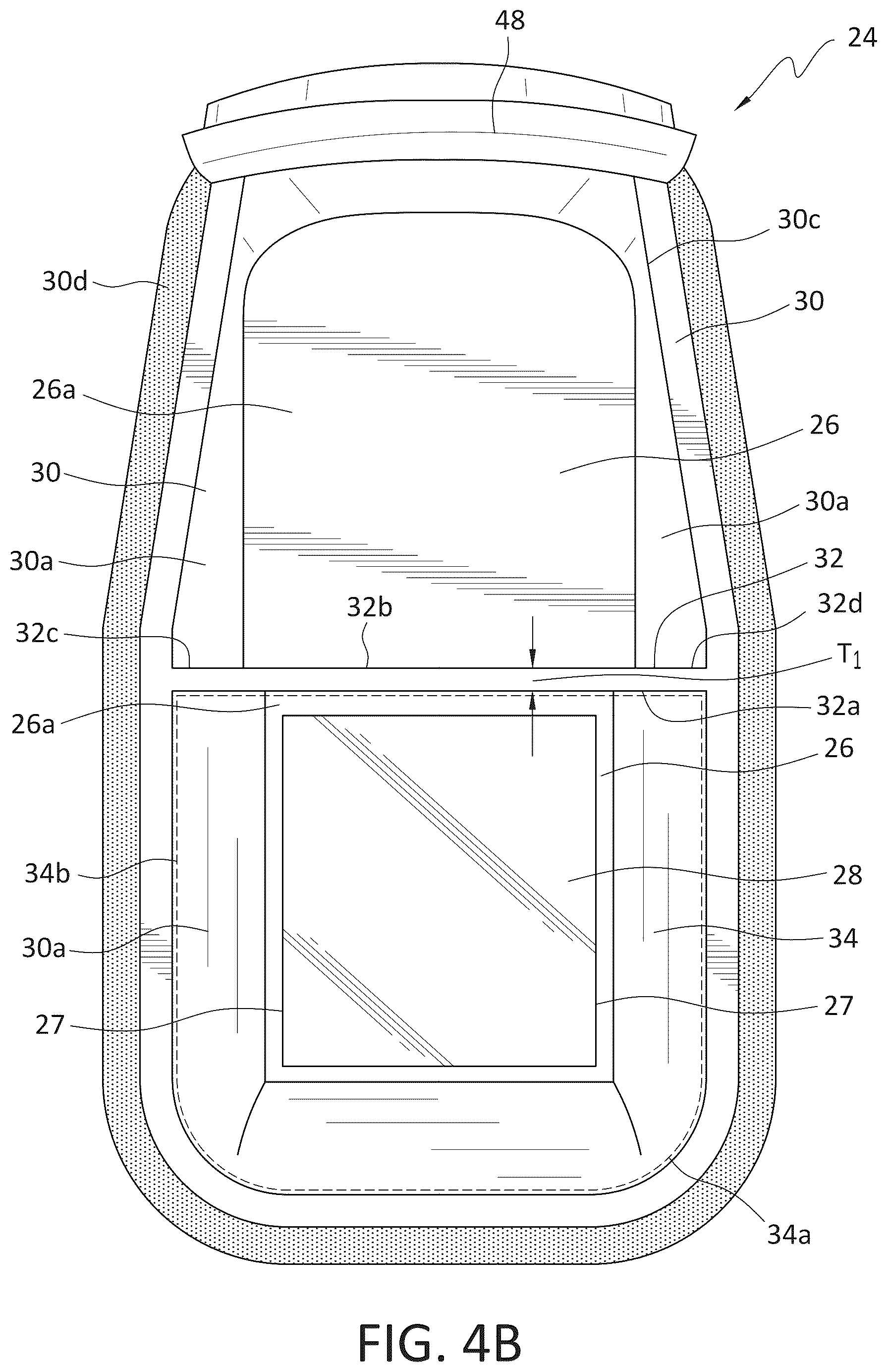Patent US12583621 Figure 7 – Debris barrier for aircraft window assembly and method