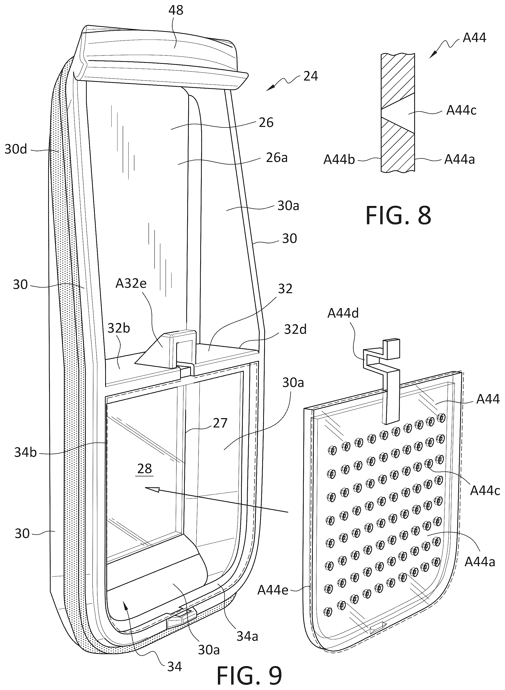 Patent US12583621 Figure 11 – Debris barrier for aircraft window assembly and method
