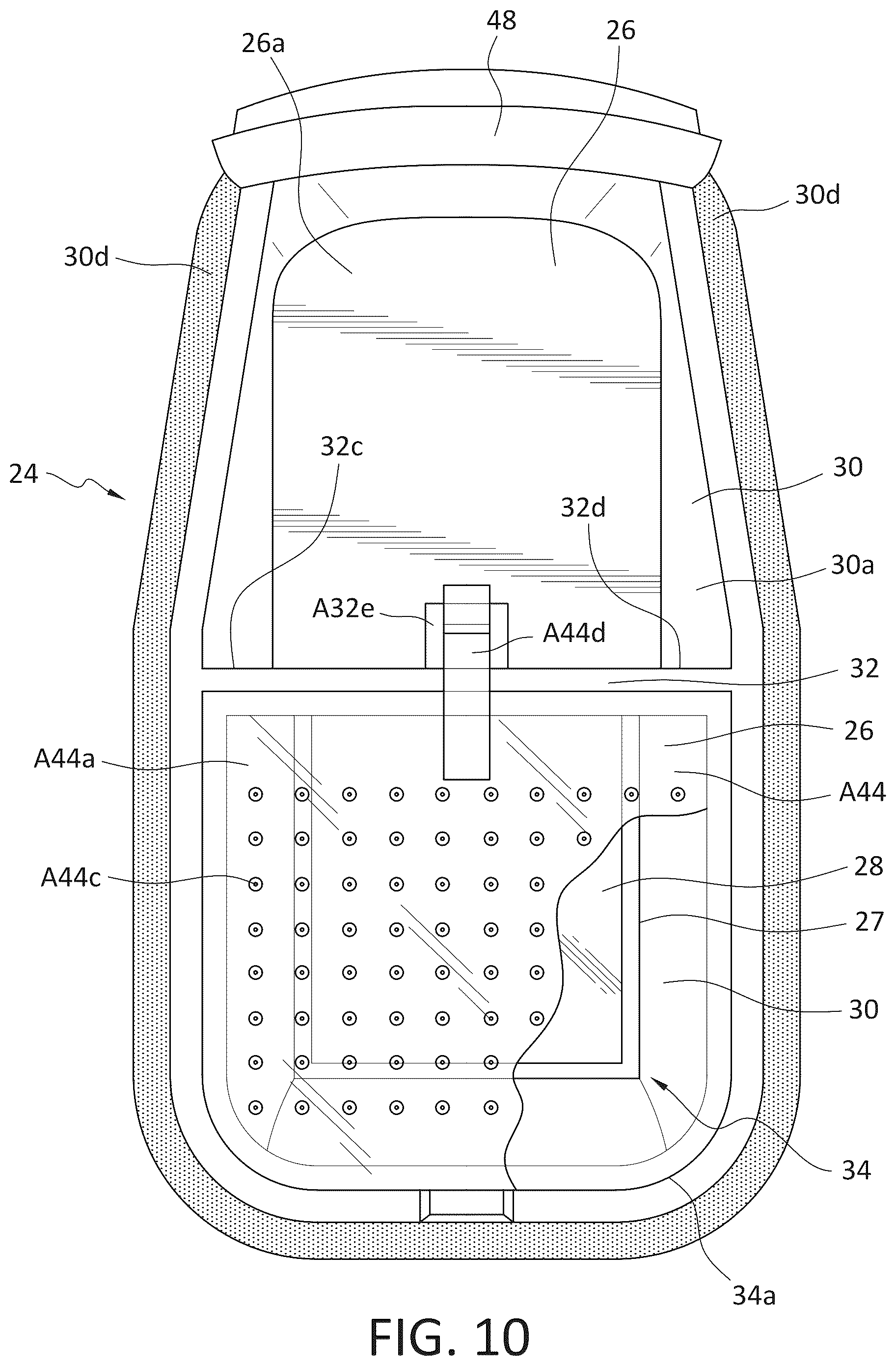 Patent US12583621 Figure 12 – Debris barrier for aircraft window assembly and method
