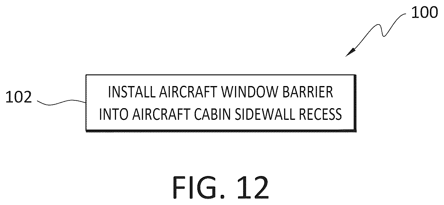 Patent US12583621 Figure 14 – Debris barrier for aircraft window assembly and method
