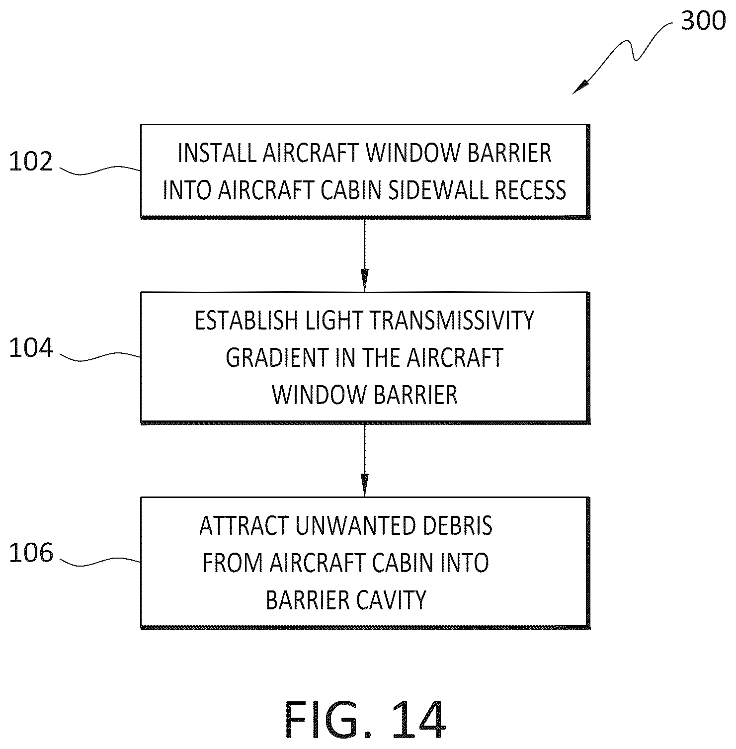 Patent US12583621 Figure 16 – Debris barrier for aircraft window assembly and method