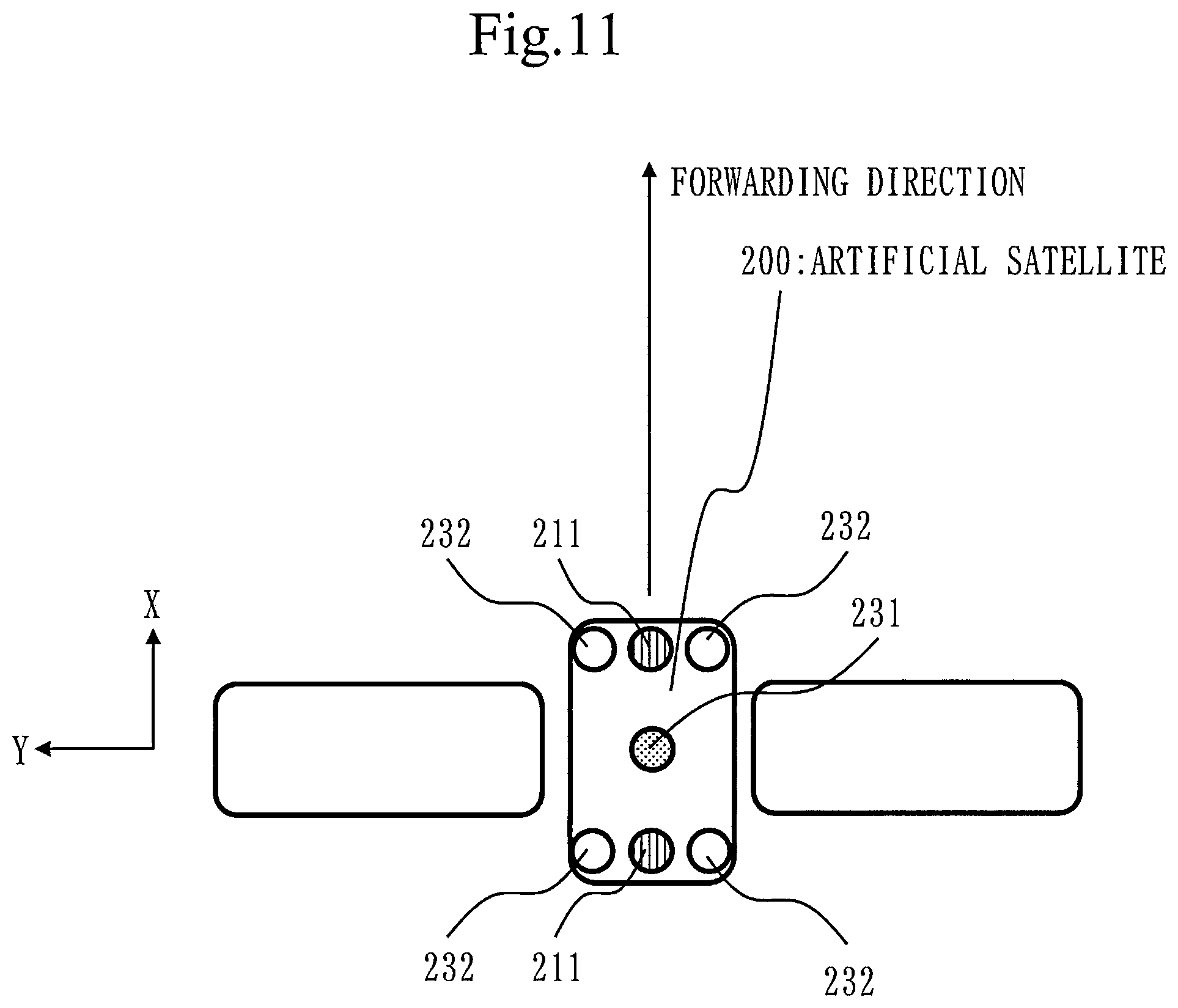 Patent US12583627 Figure 11 – Hybrid constellation and flying object monitoring system