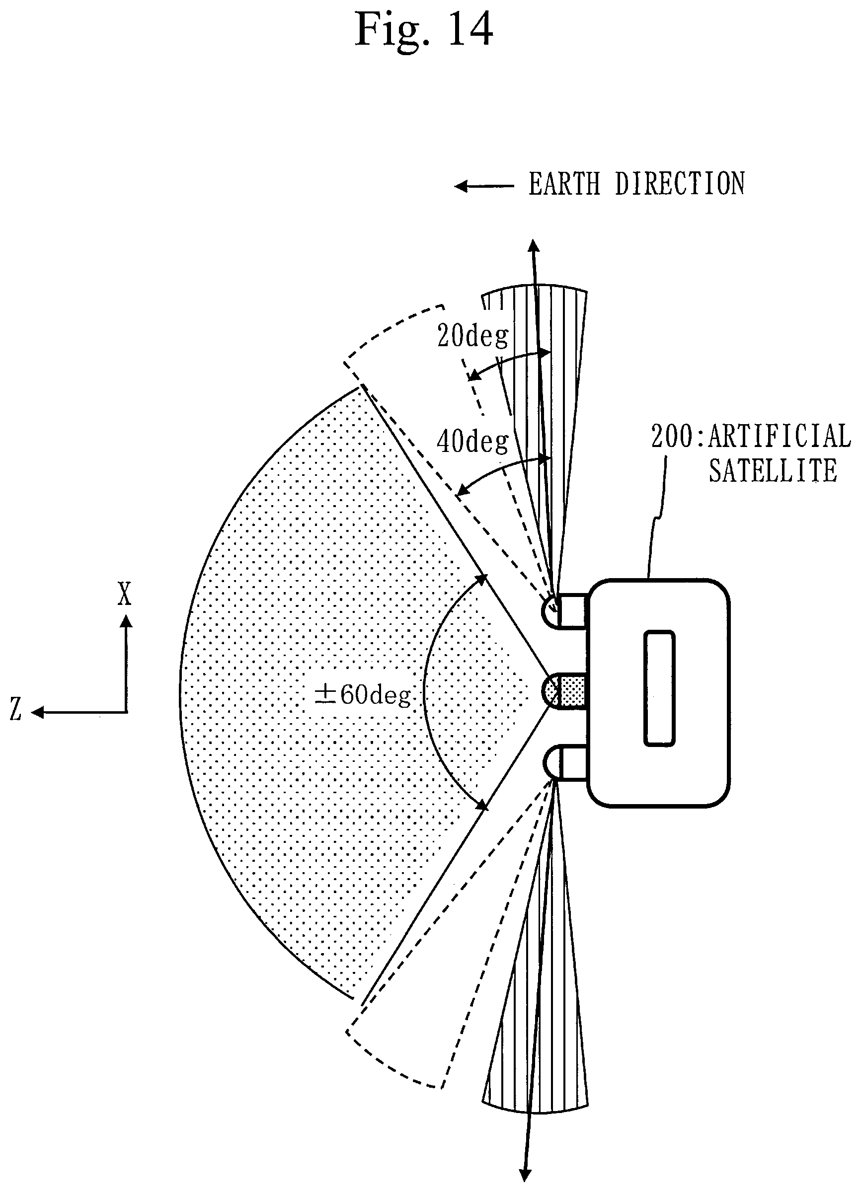 Patent US12583627 Figure 14 – Hybrid constellation and flying object monitoring system