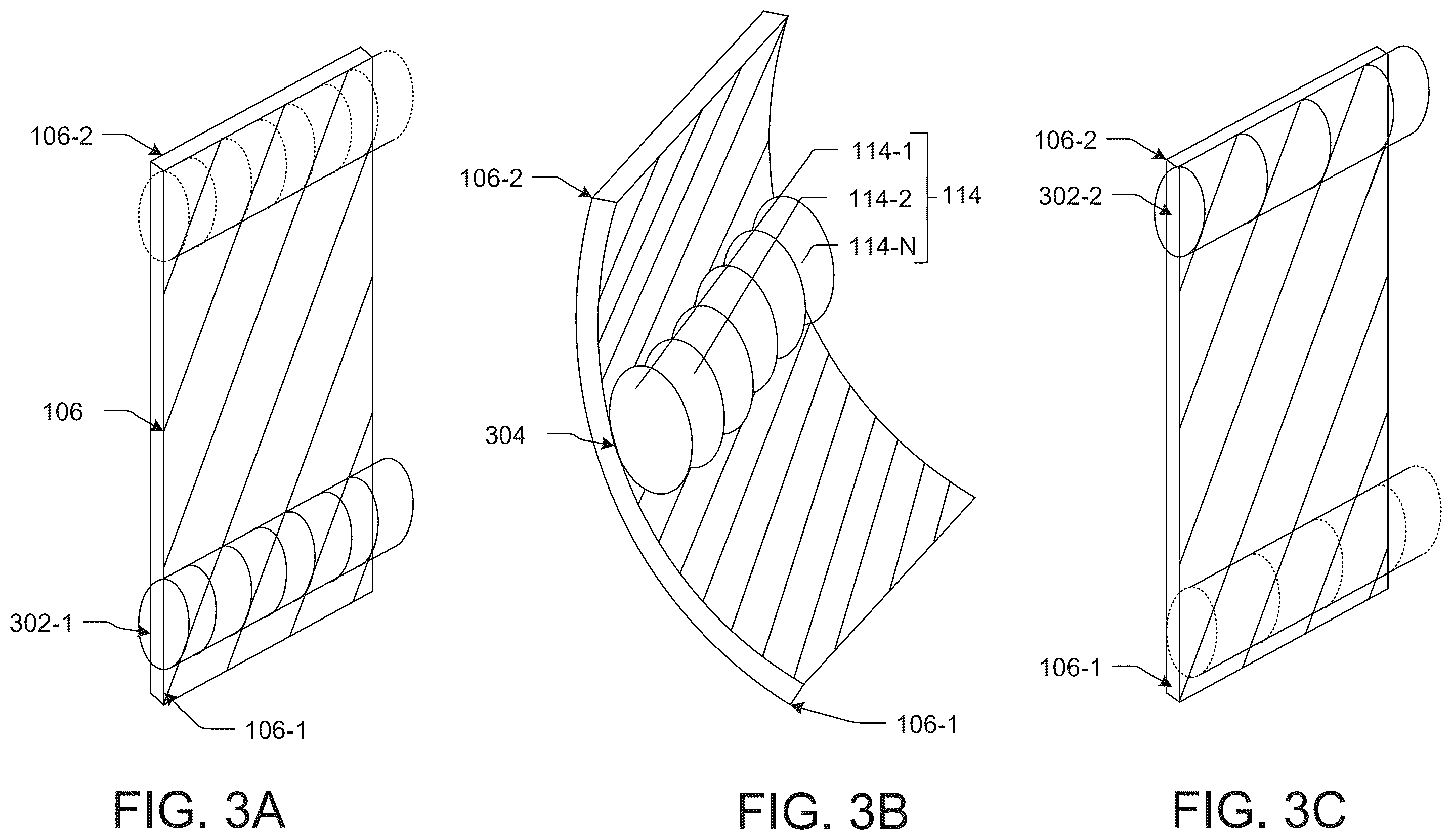 Patent US12583634 Figure 3 – Aggregate toggling between deployed and folded position by deflection of a plate spring