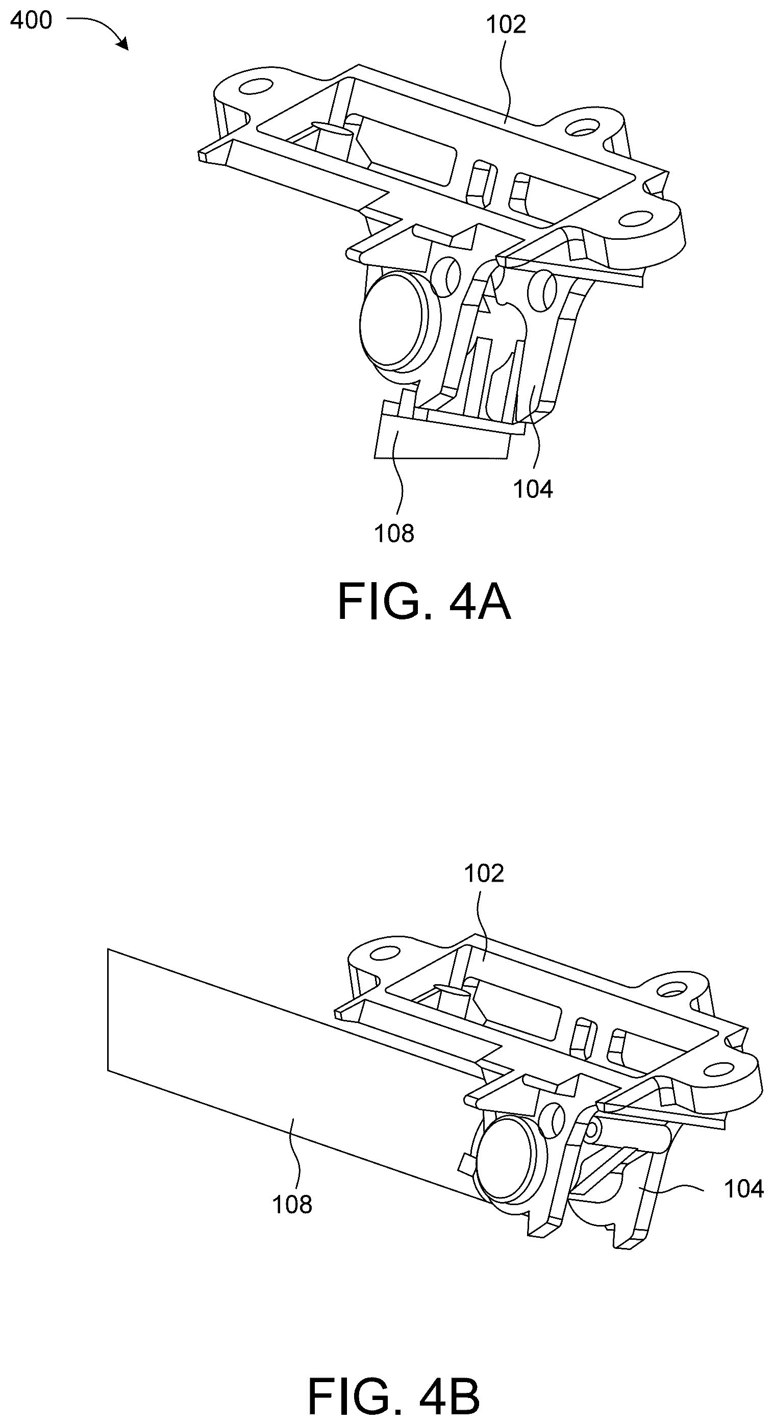 Patent US12583634 Figure 4 – Aggregate toggling between deployed and folded position by deflection of a plate spring