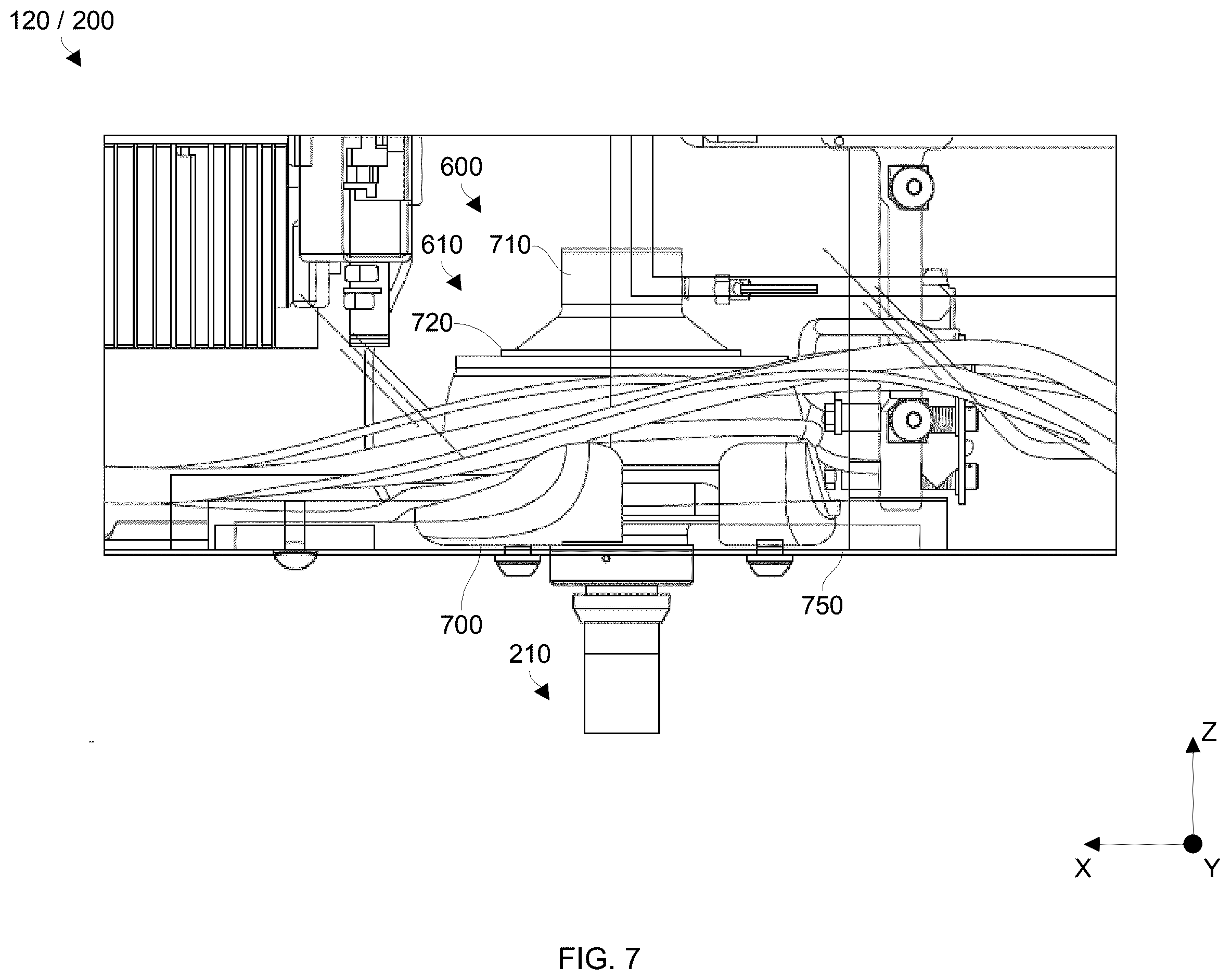 Patent US12583635 Figure 7 – Utilizing multi-directional energy-absorbing landing gear for vertical takeoff and landing