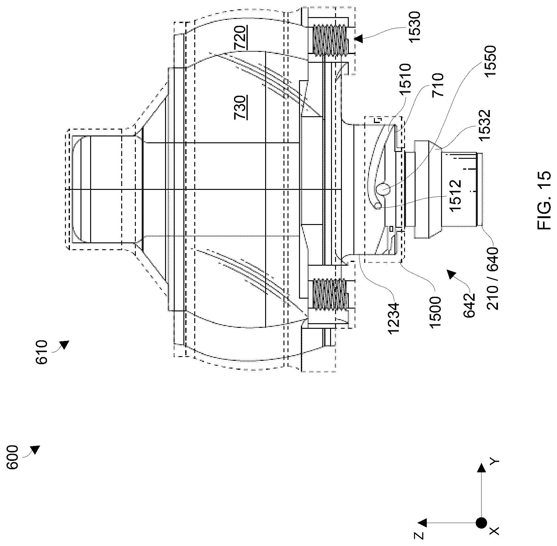Patent US12583635 Figure 15 – Utilizing multi-directional energy-absorbing landing gear for vertical takeoff and landing
