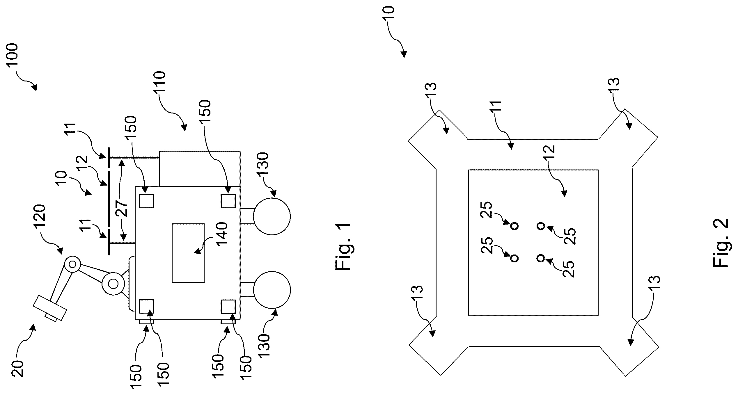 Patent US12583637 Figure 1 – Multi-use platform for a mobile robot