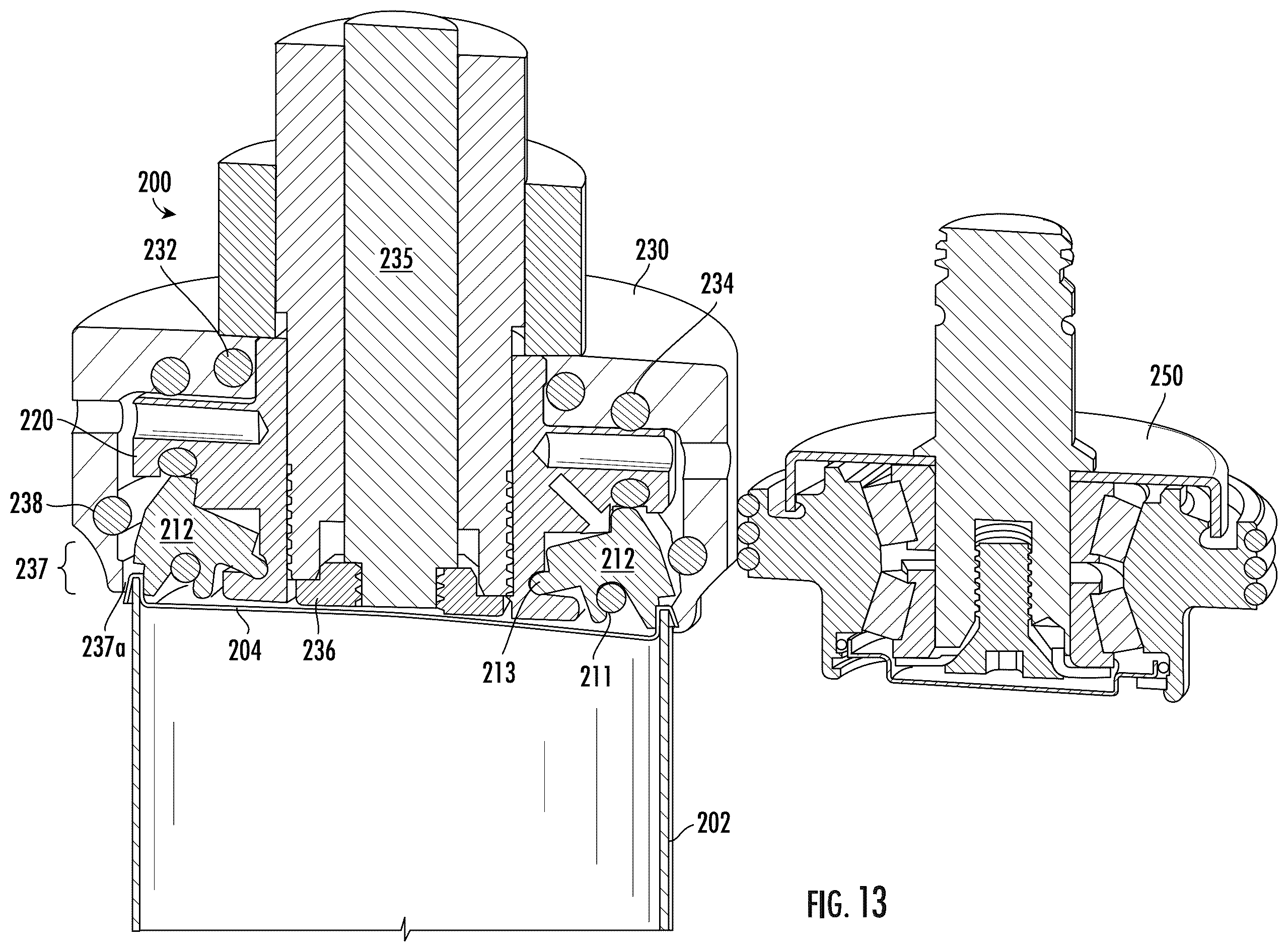Patent US12583639 Figure 14 – Systems for high-speed application of paper-based end closures on composite containers