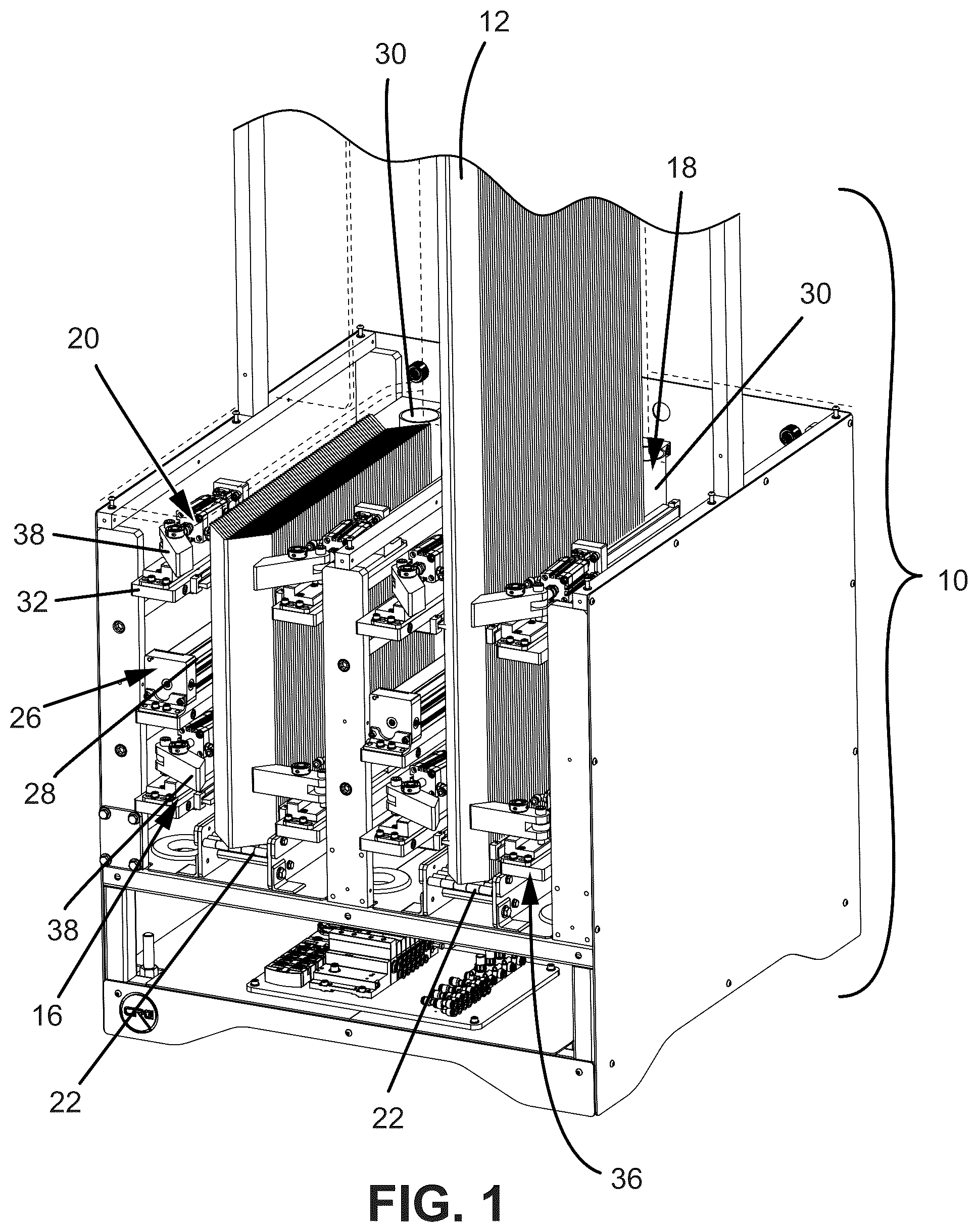 Patent US12583641 Figure 1 – Corner board application system for loads and related methods