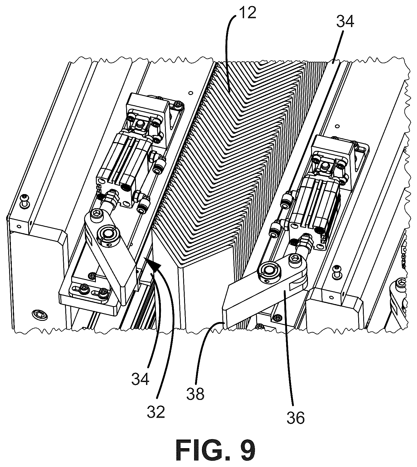 Patent US12583641 Figure 9 – Corner board application system for loads and related methods
