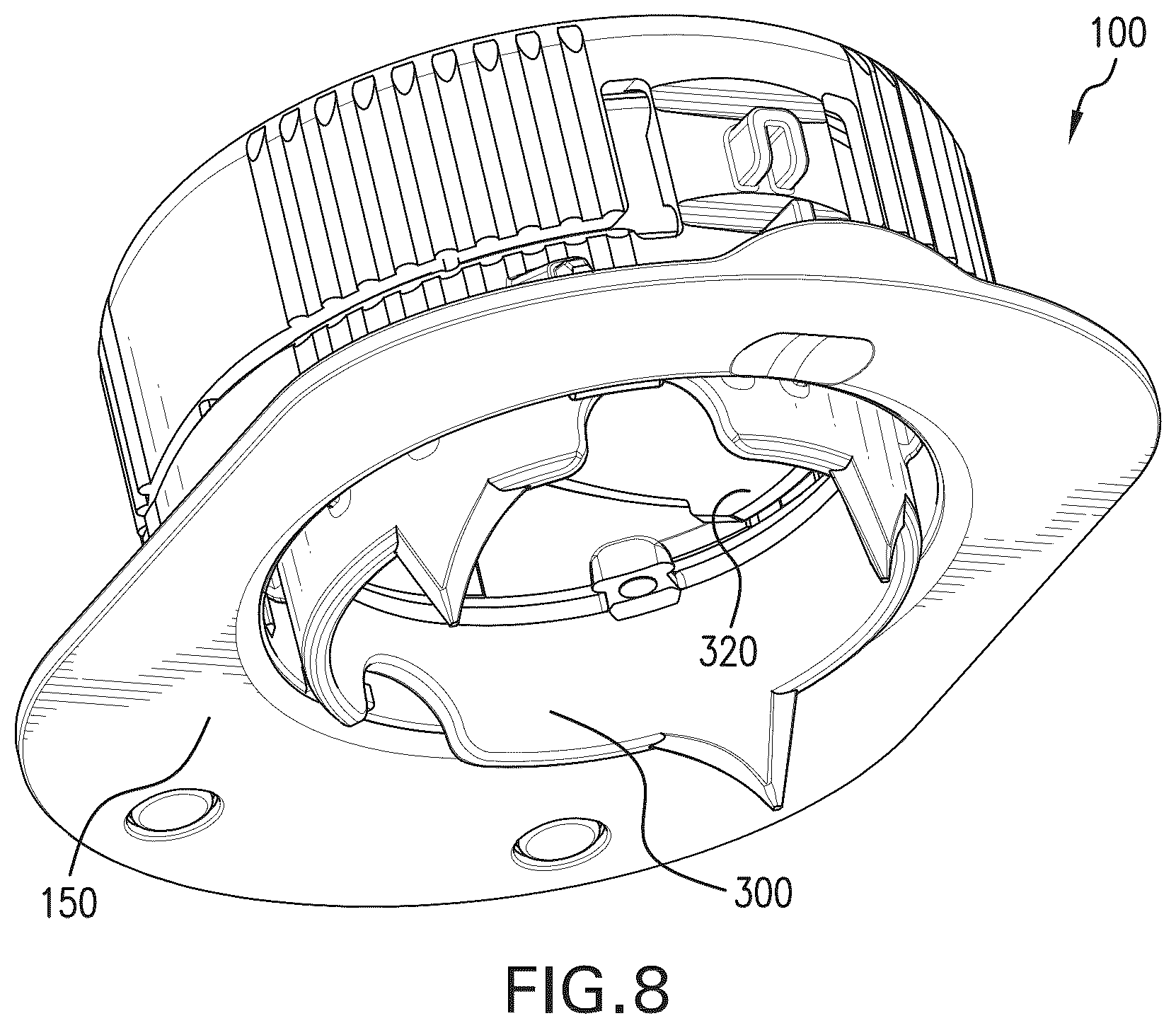 Patent US12583647 Figure 8 – Tethered cap and spout