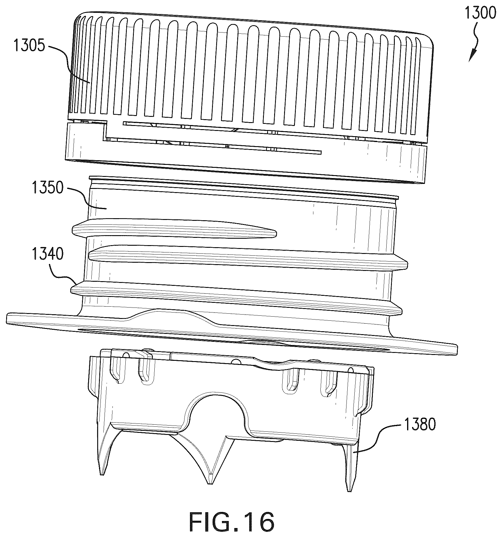Patent US12583647 Figure 16 – Tethered cap and spout