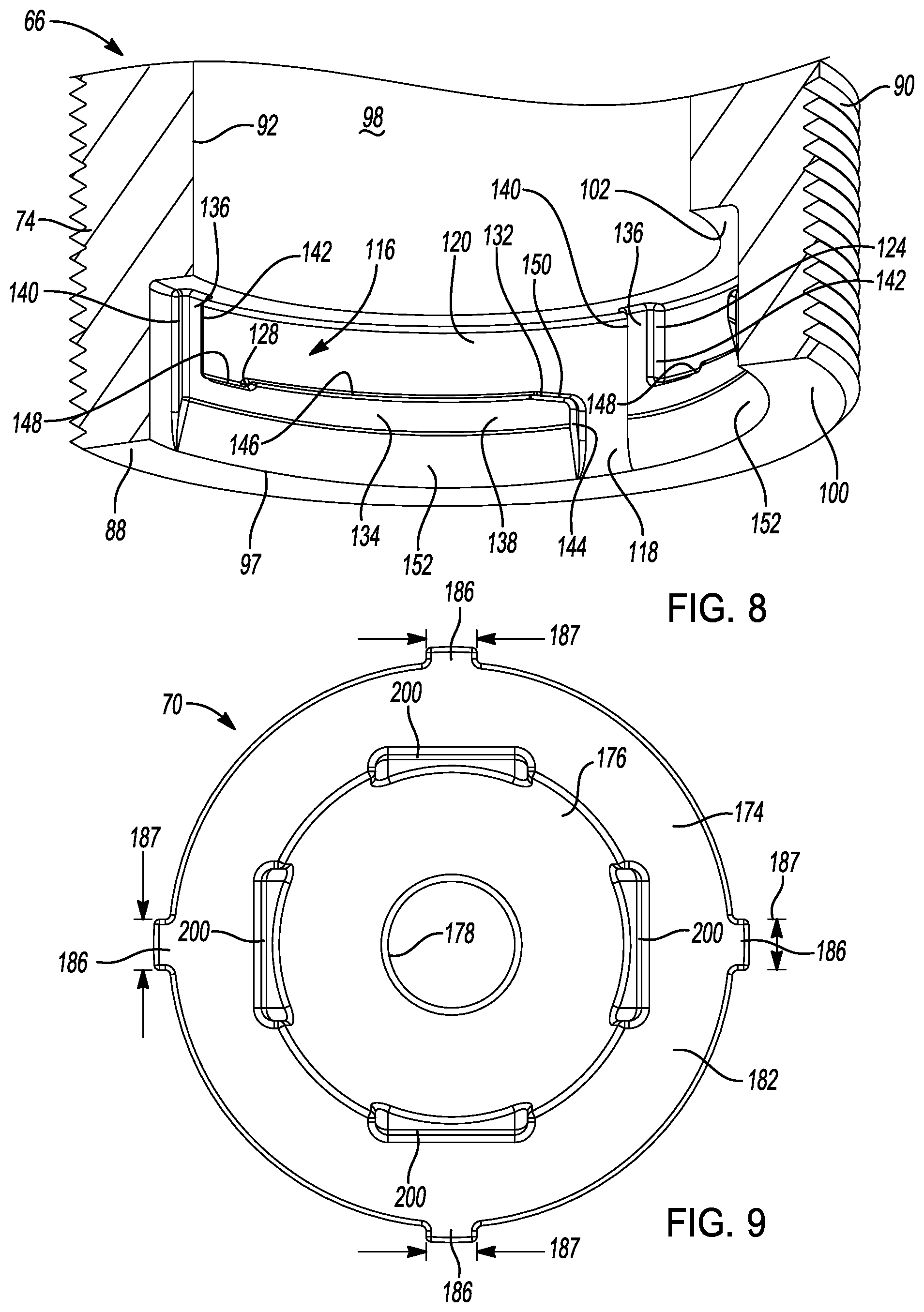 Patent US12583653 Figure 7 – Tank breather cap with integrated filter, splash protection, and nipple for breather hose