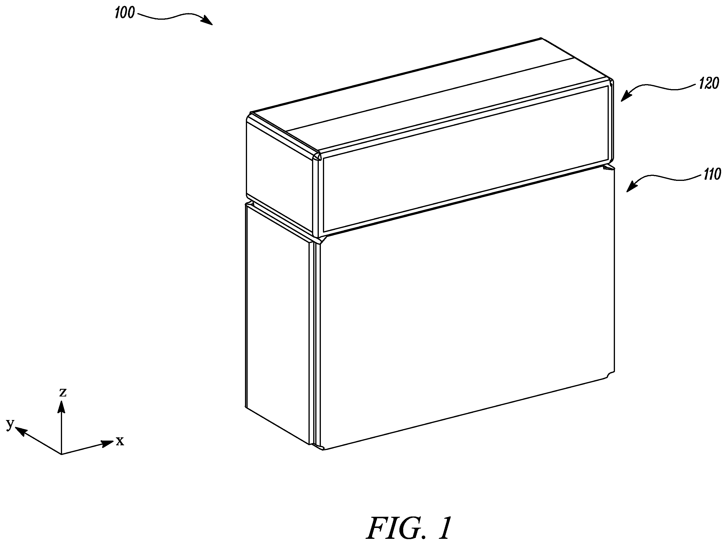 Patent US12583656 Figure 1 – Container system and method of assembly