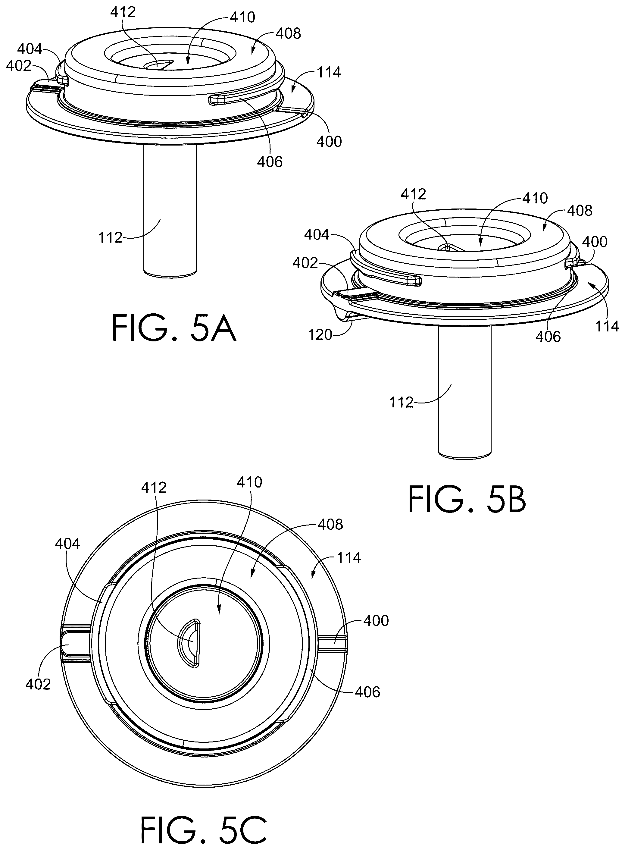 Patent US12583659 Figure 5 – No spill straw