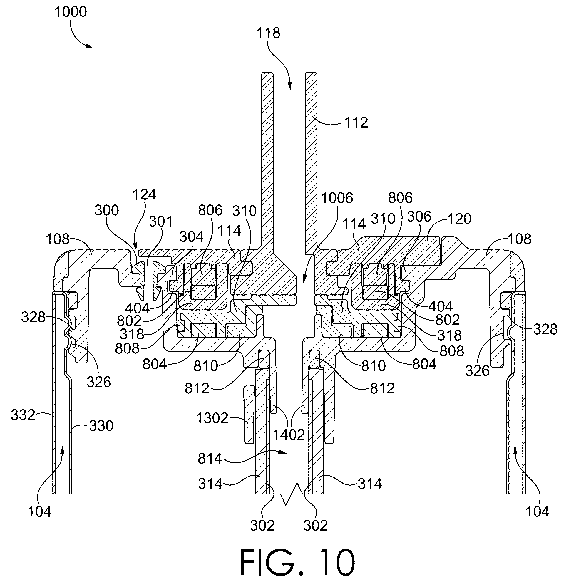 Patent US12583659 Figure 10 – No spill straw