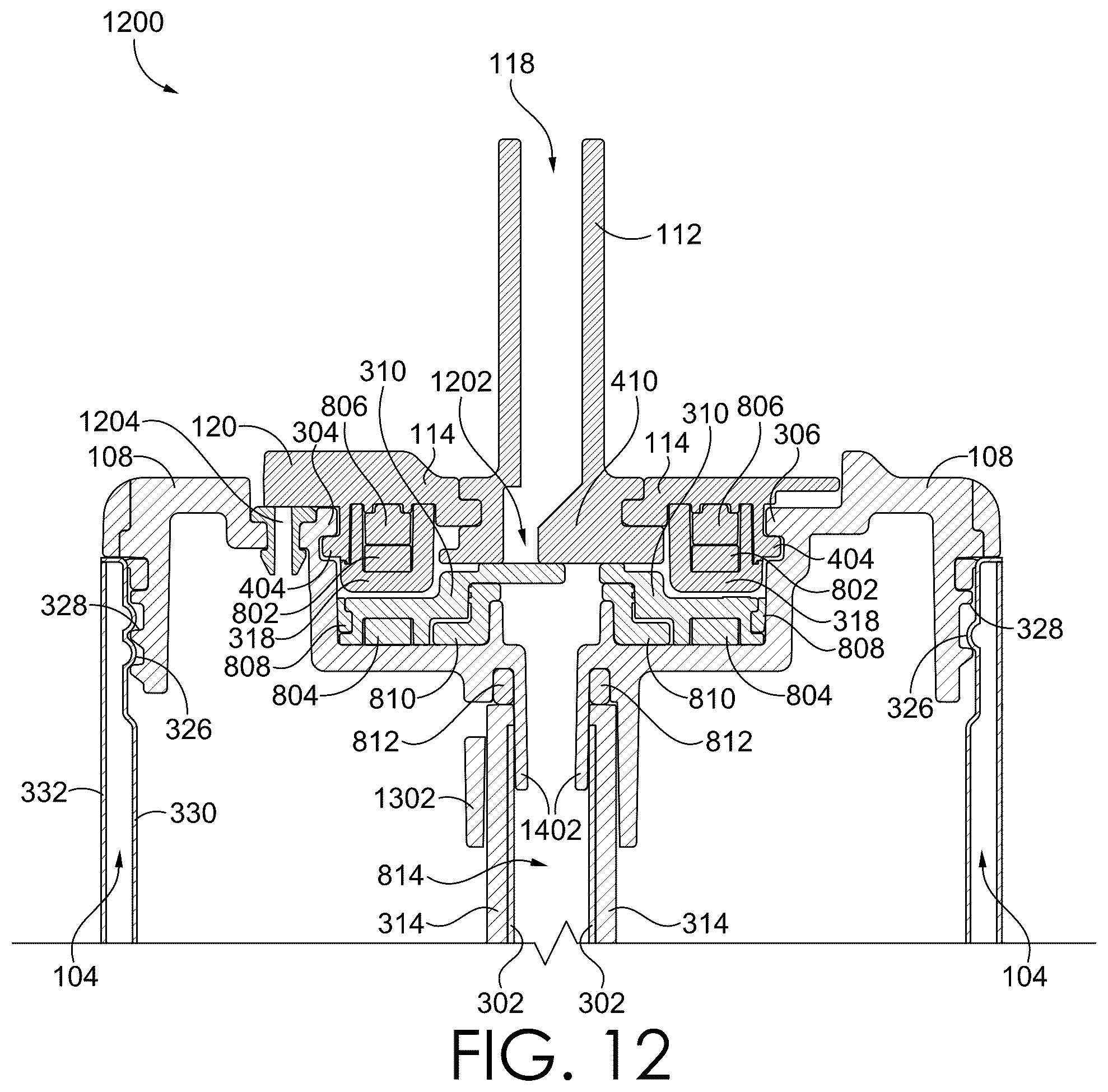 Patent US12583659 Figure 12 – No spill straw