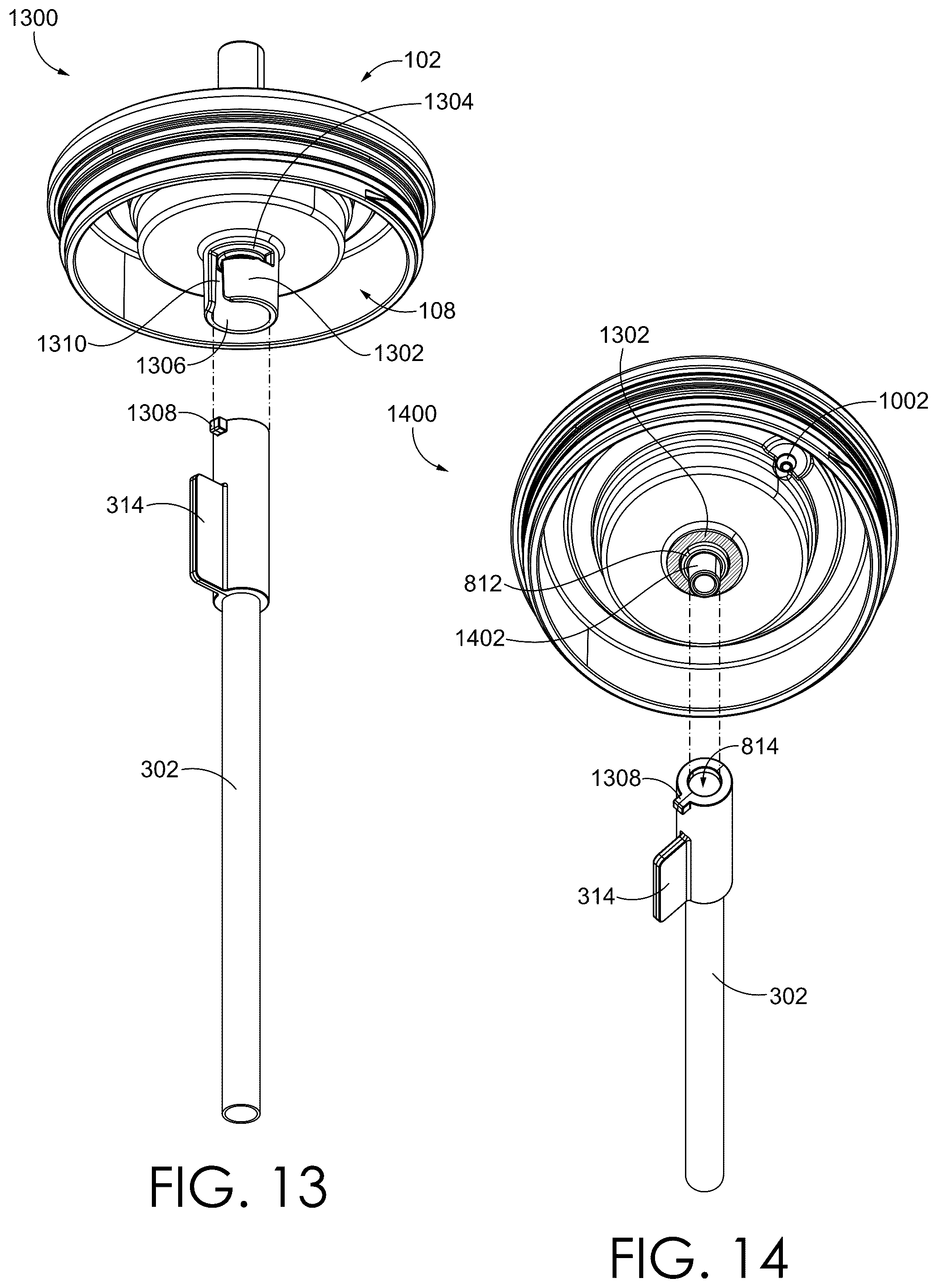 Patent US12583659 Figure 13 – No spill straw