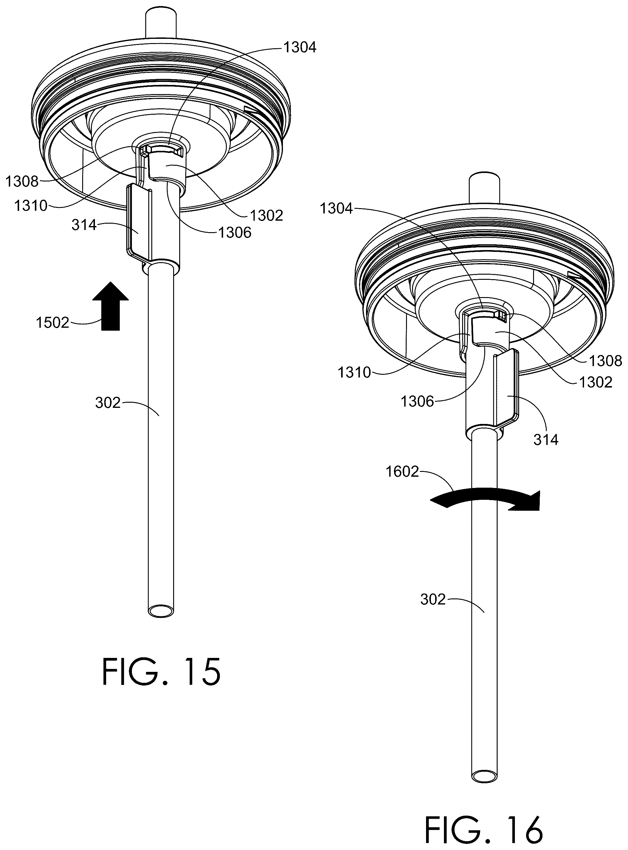Patent US12583659 Figure 14 – No spill straw