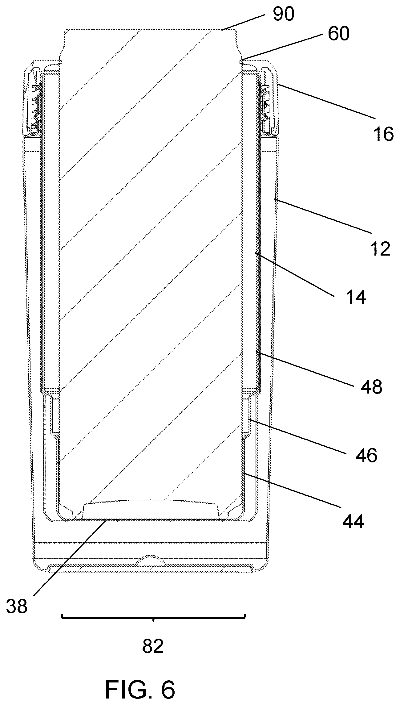 Patent US12583663 Figure 8 – Insulating beverage container