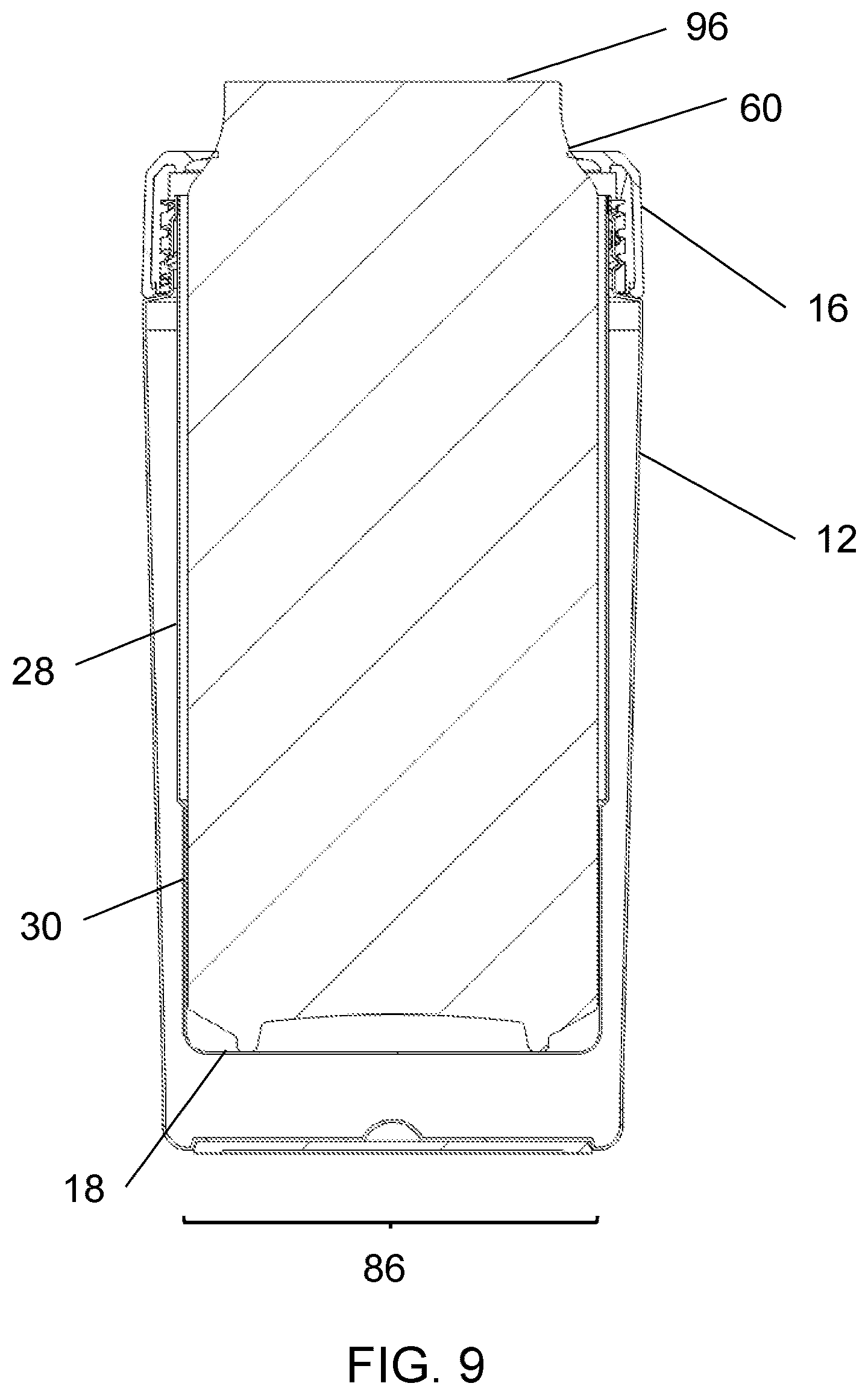 Patent US12583663 Figure 11 – Insulating beverage container