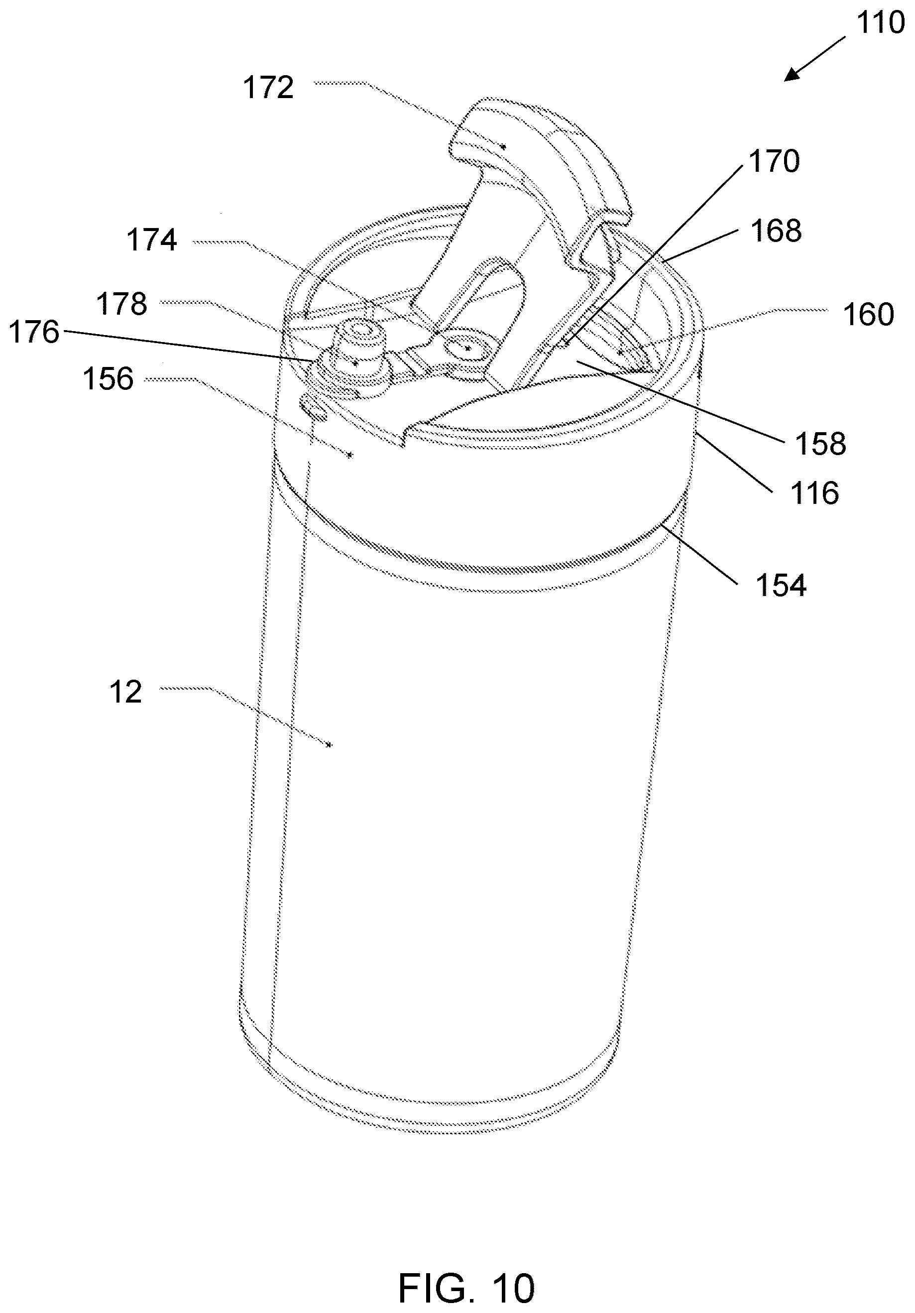 Patent US12583663 Figure 12 – Insulating beverage container
