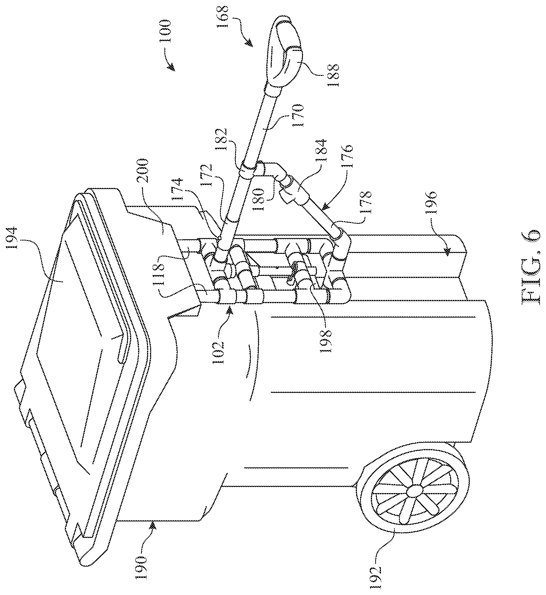 Patent US12583668 Figure 6 – Receptacle transport apparatus