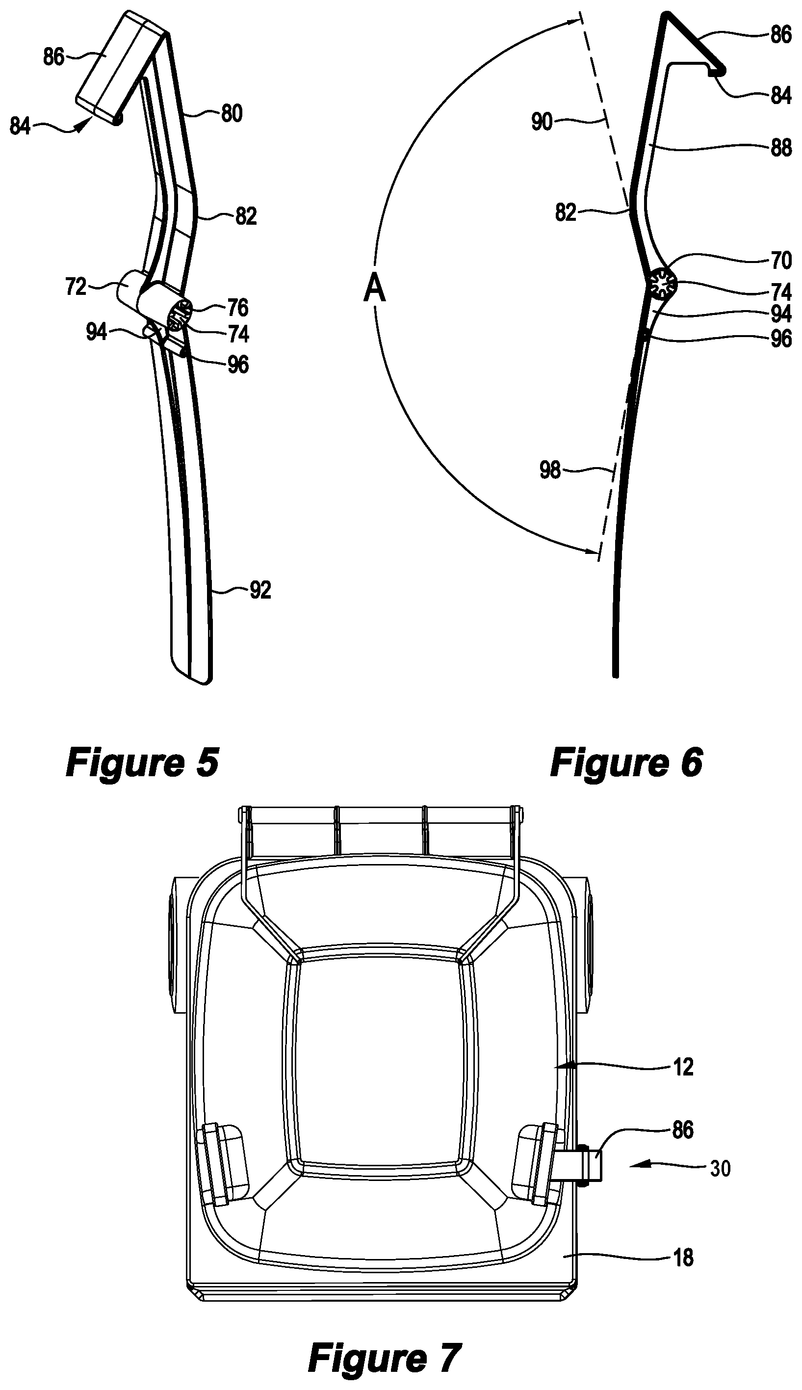 Patent US12583669 Figure 3 – Lid lock for waste receptacle